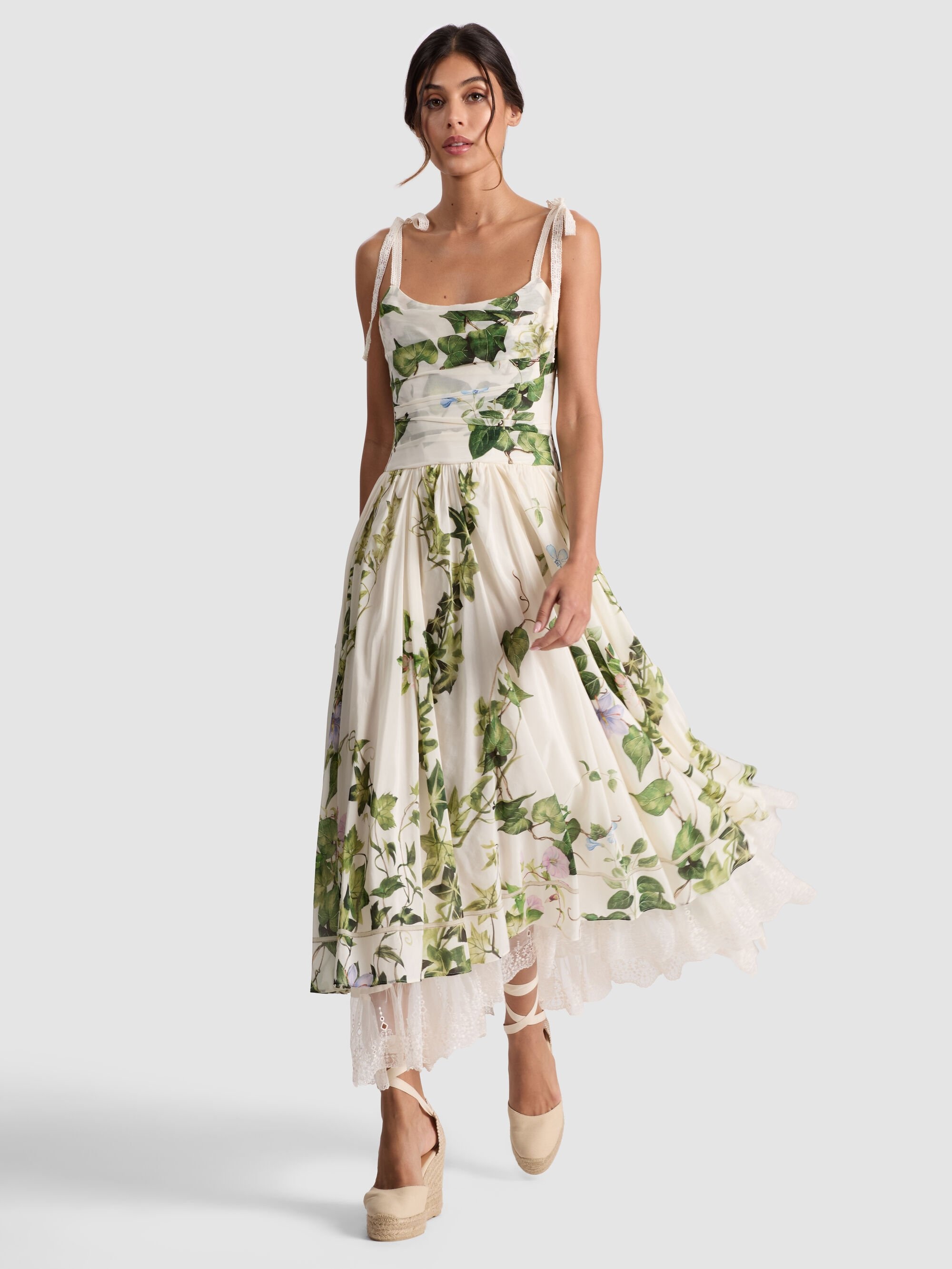 HAVEN FLARED MIDI DRESS - 6