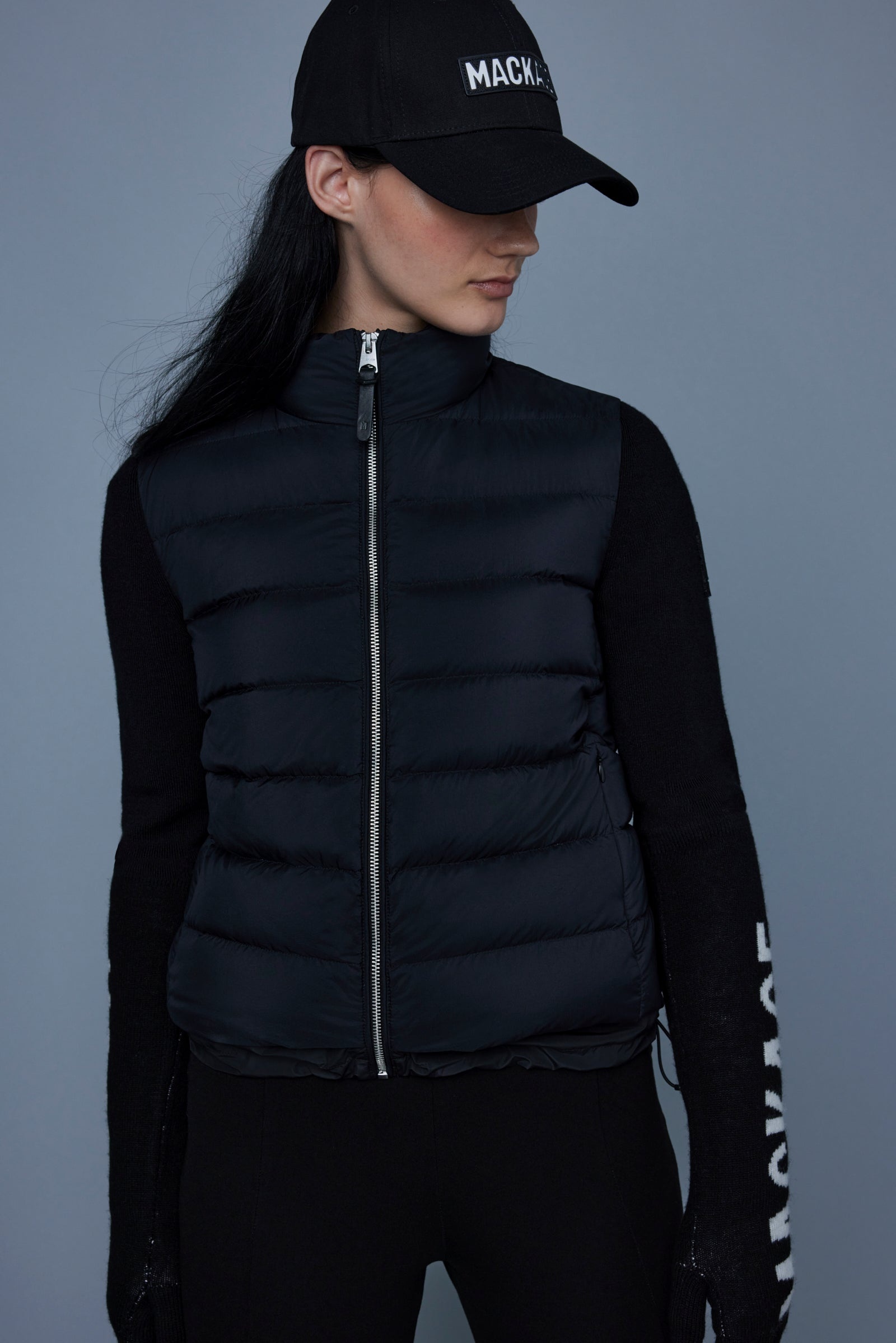 OCEANE Recycled hybrid jacket with rib knit sleeves - 5