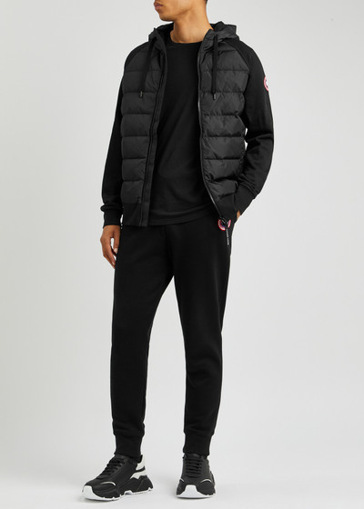 Canada Goose Hooded quilted shell and cotton sweatshirt outlook