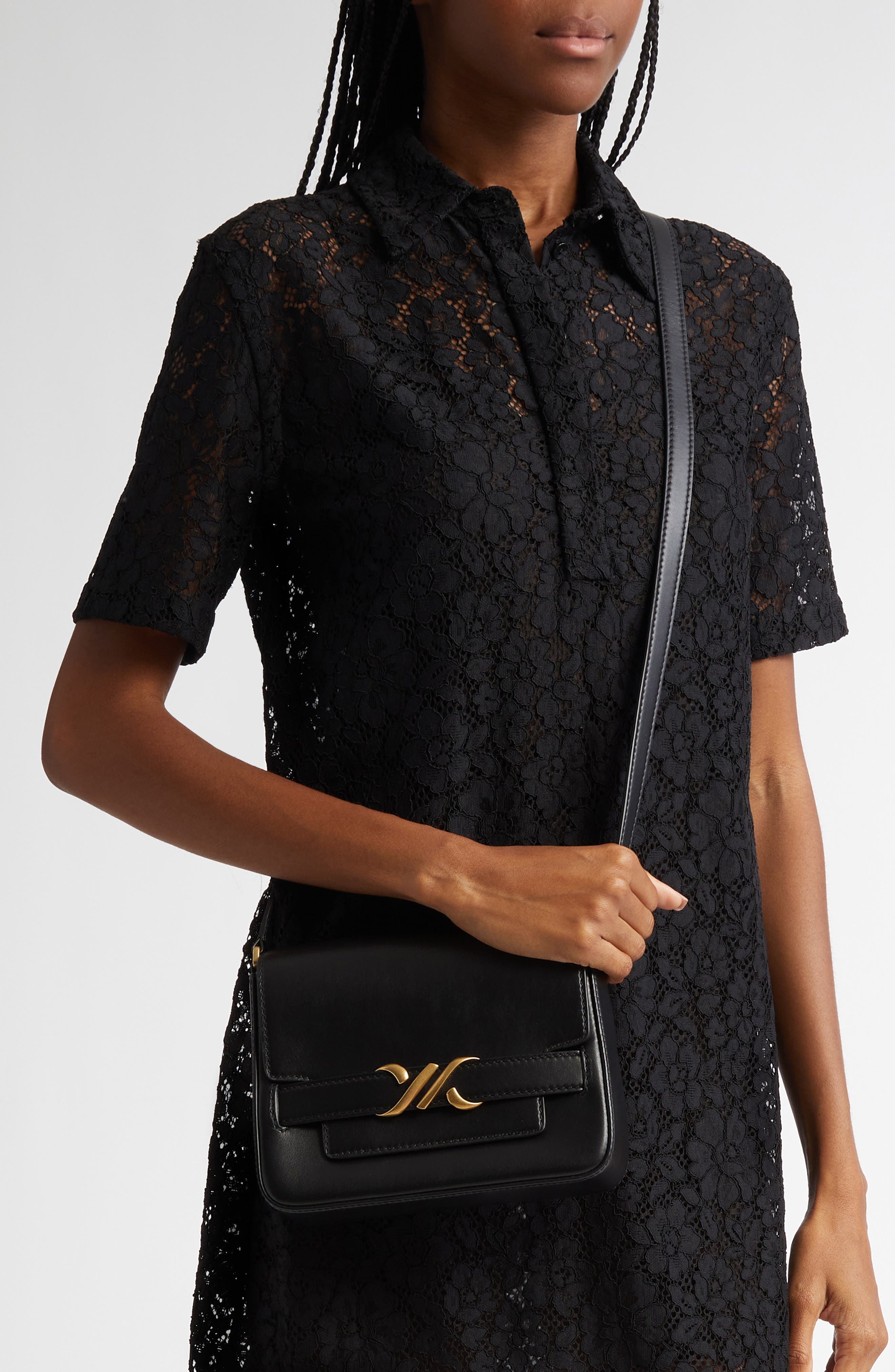 Proenza Schouler Box Leather Shoulder Bag in Black at Nordstrom - 3