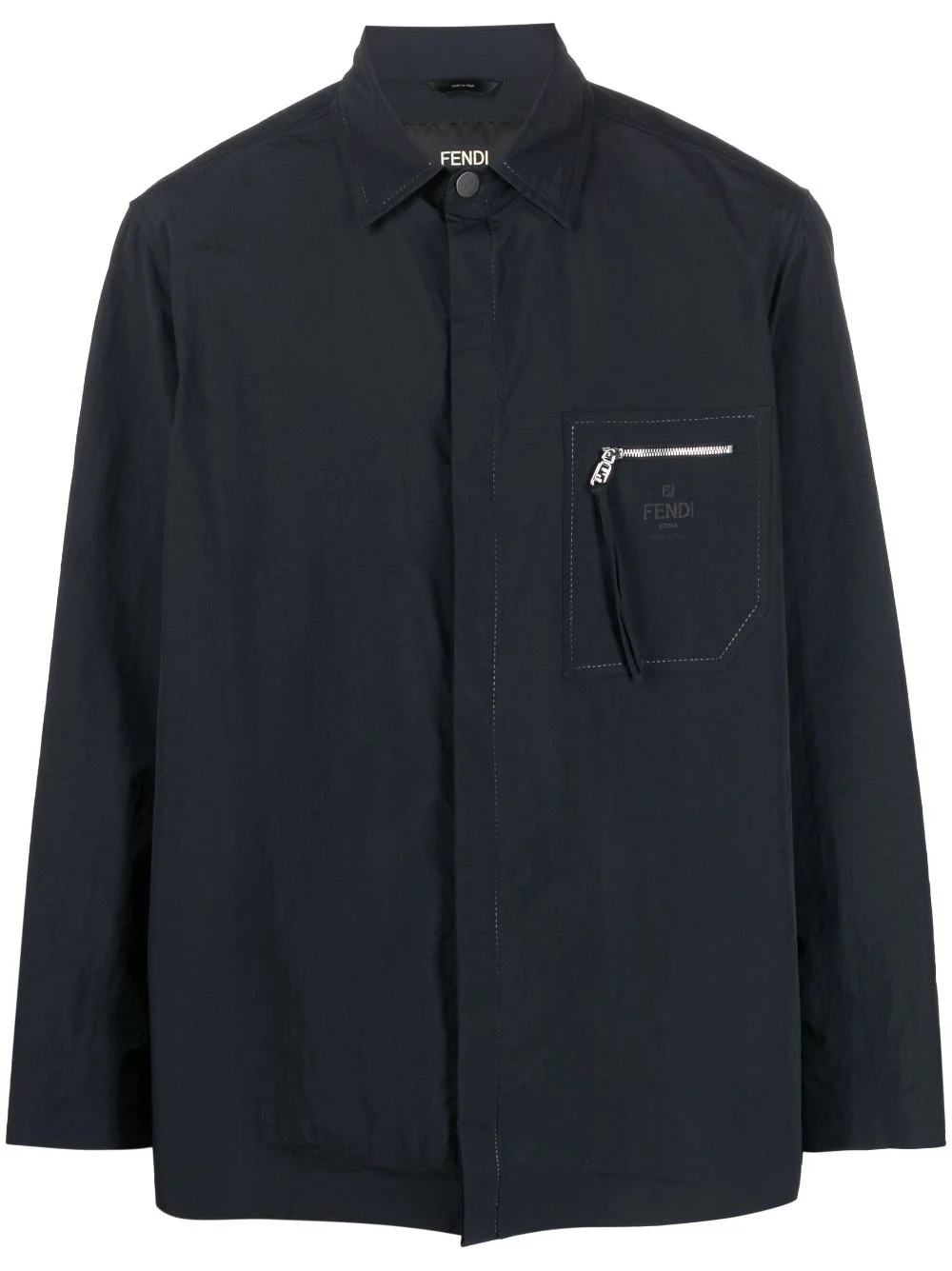 zip-pocket shirt jacket - 1