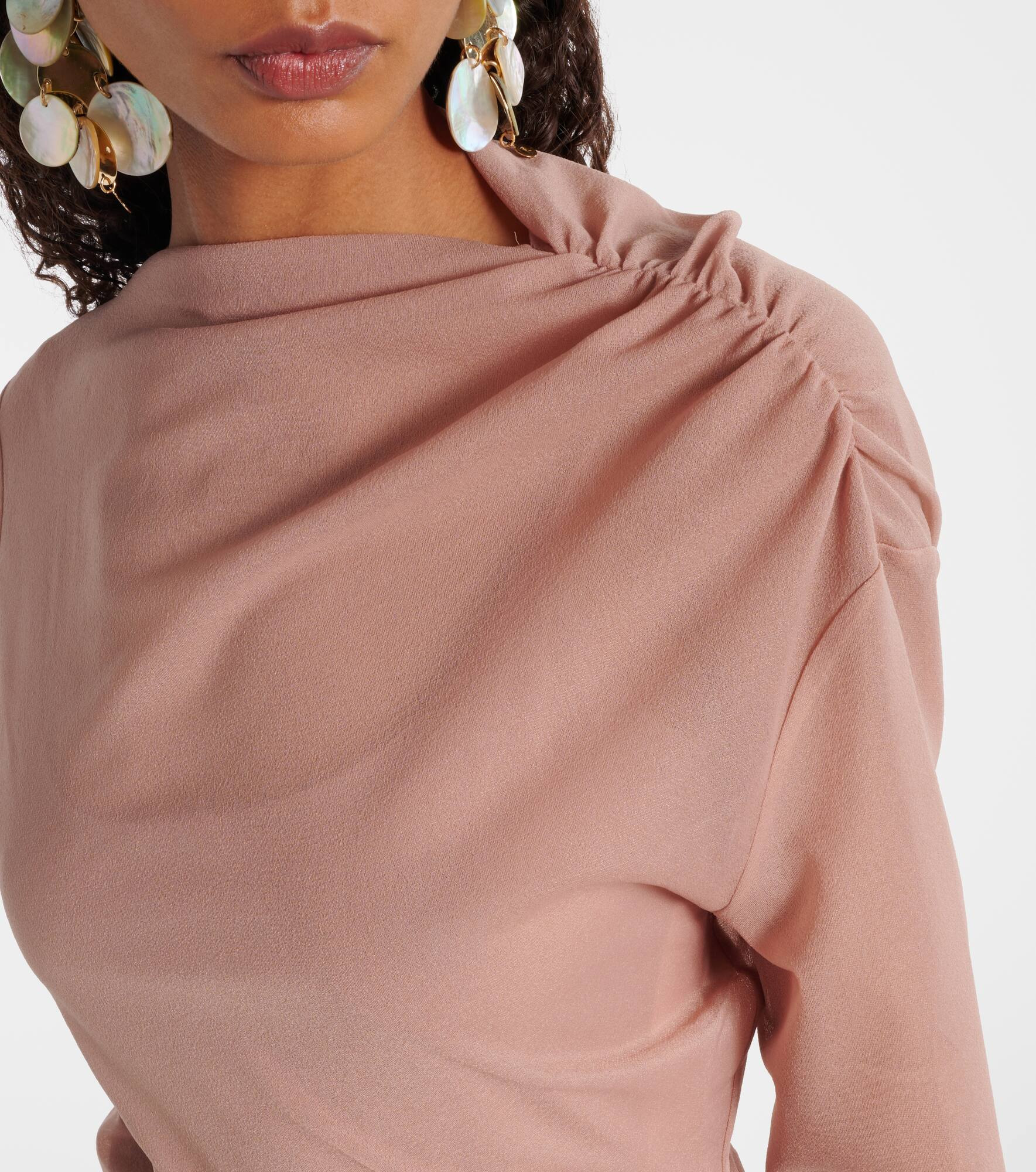 Ruby draped sheer maxi dress - 4