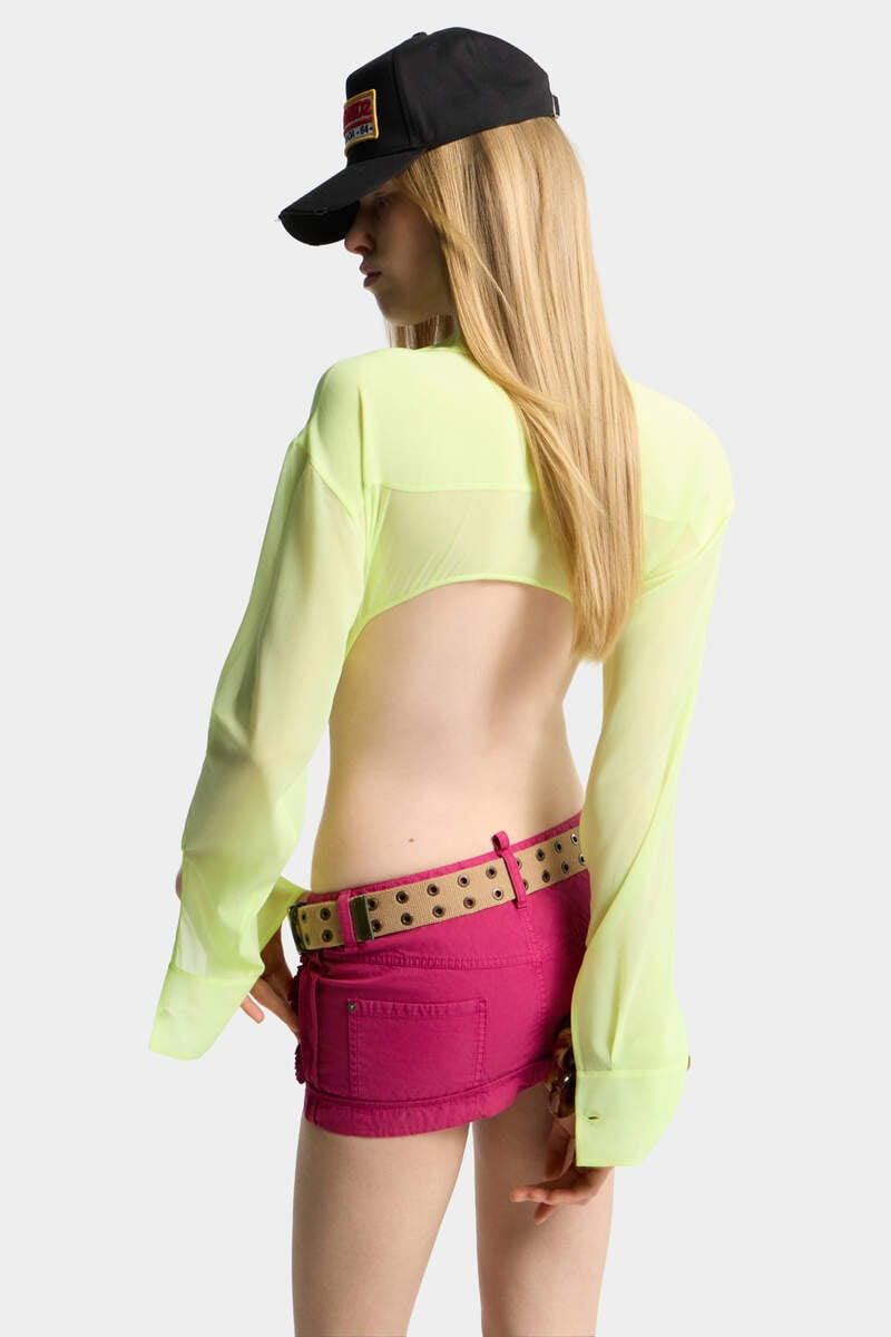 DEEP CUT SHEER SHIRT 4