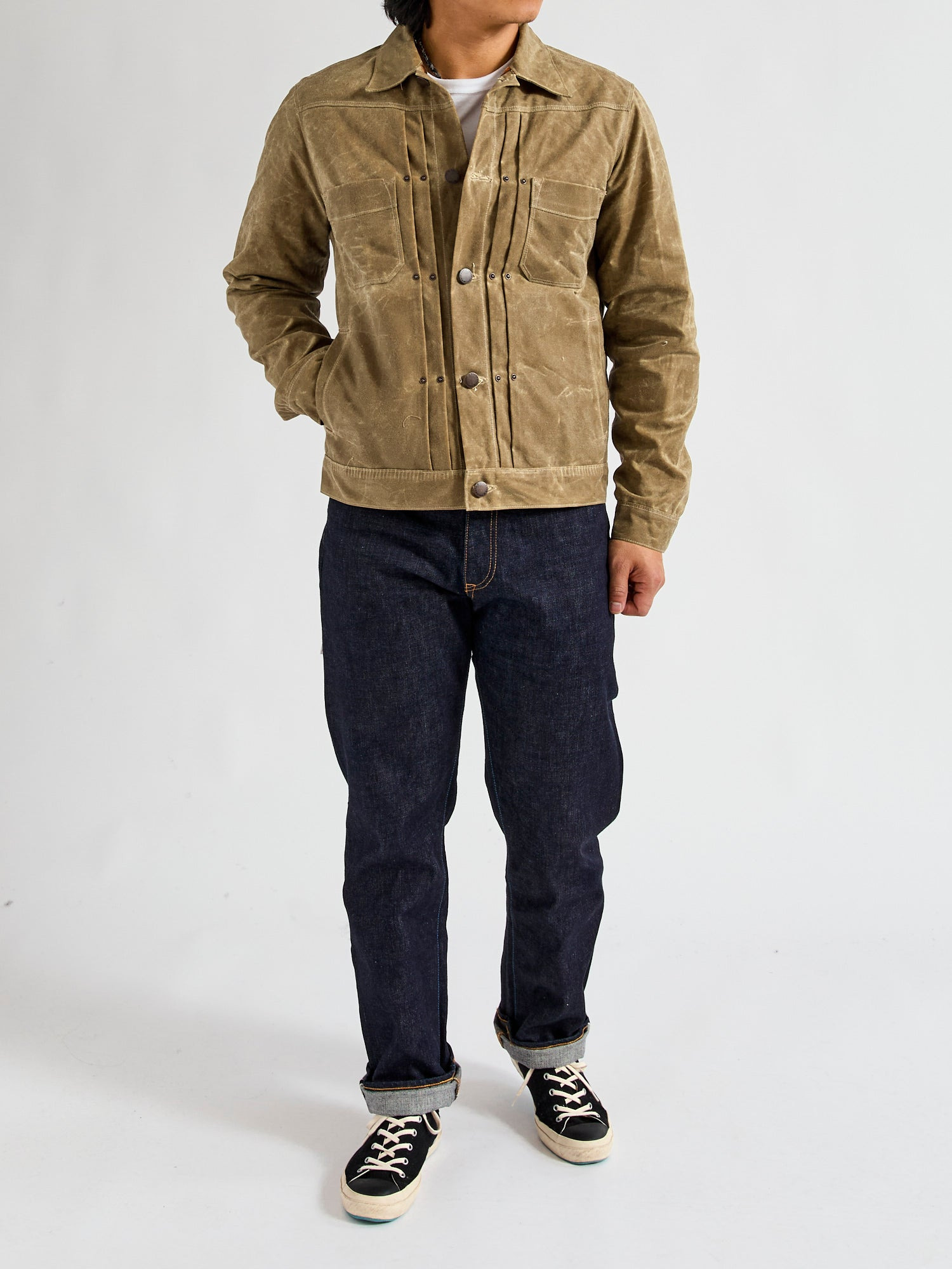 Waxed Canvas Riders Jacket in Tobacco Brown - 5
