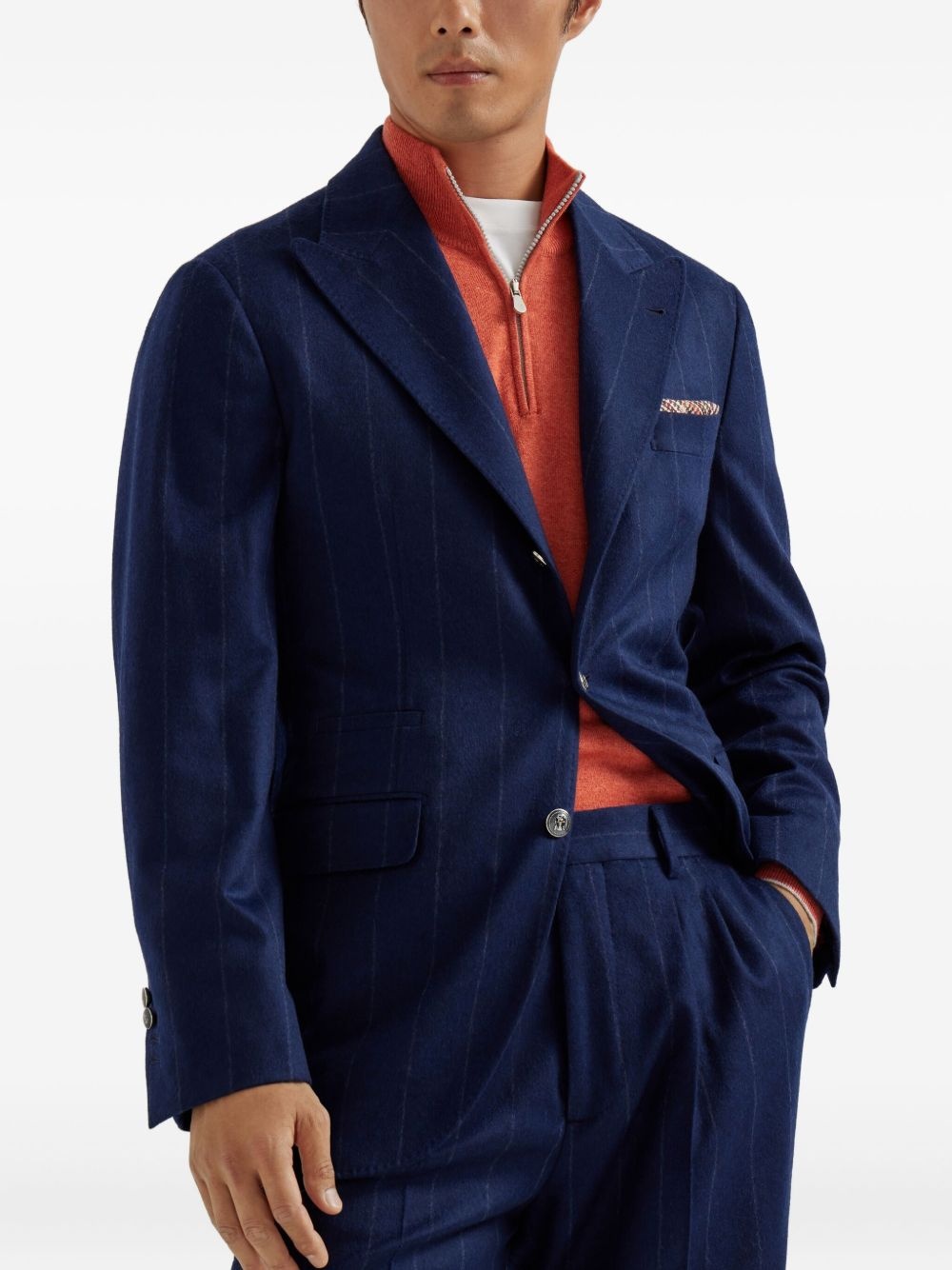 chalk stripe blazer - 4