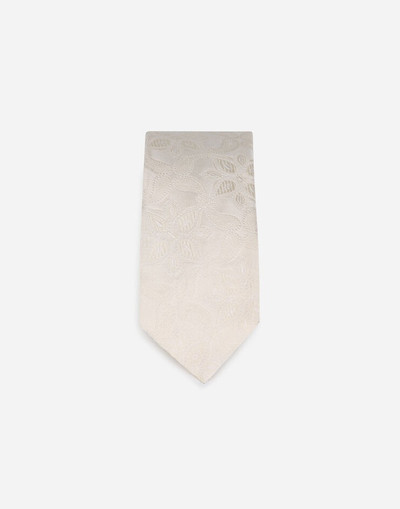 Dolce & Gabbana Tie-print silk jacquard blade tie (6 cm) outlook