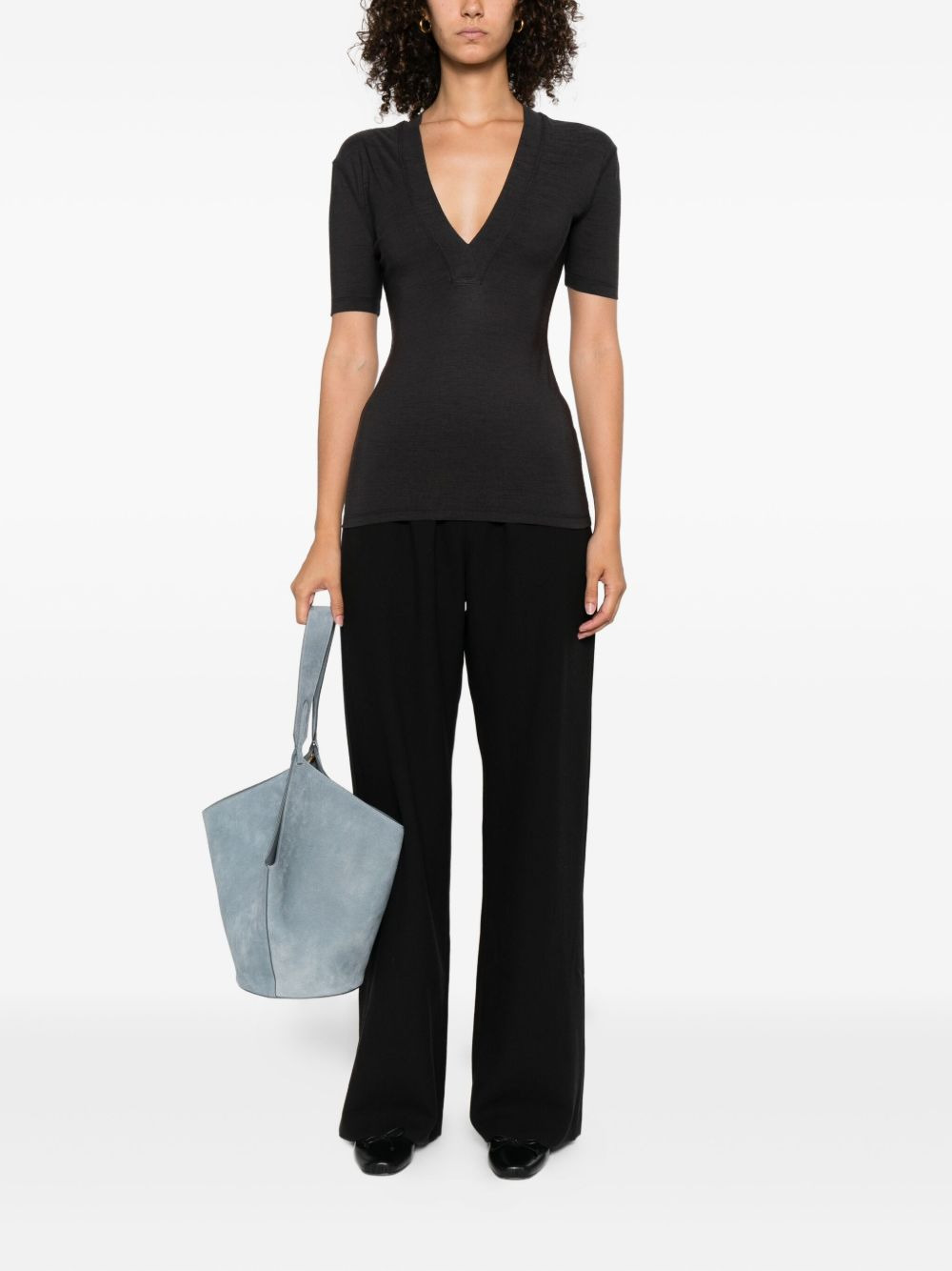 Akka short-sleeved wool top - 2
