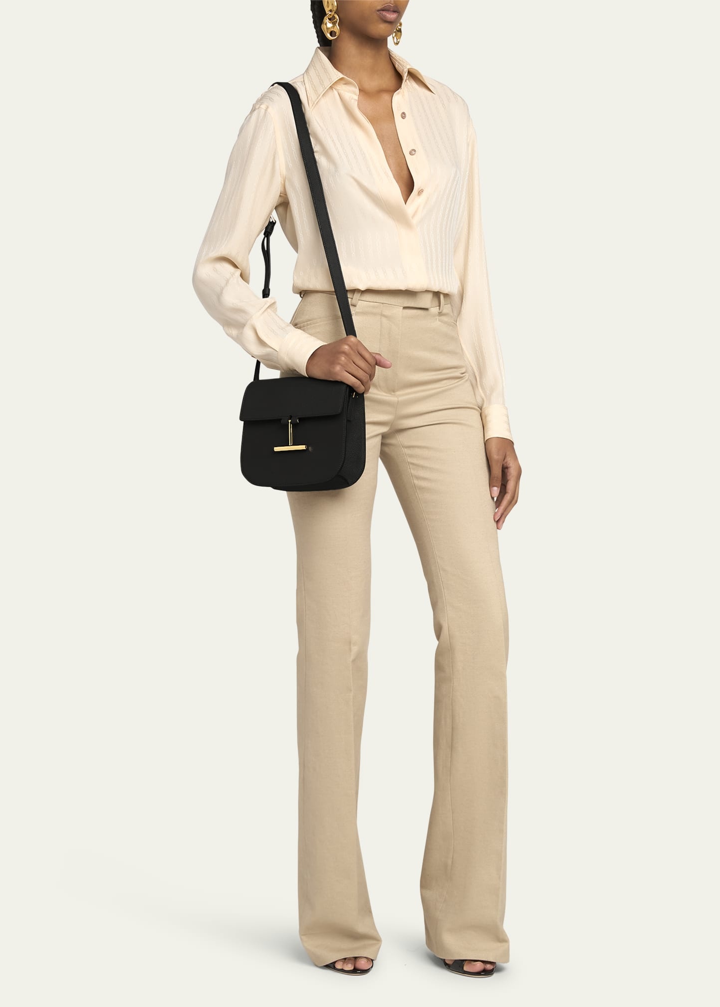 Small Tara Grain Calf Shoulder Bag - 5