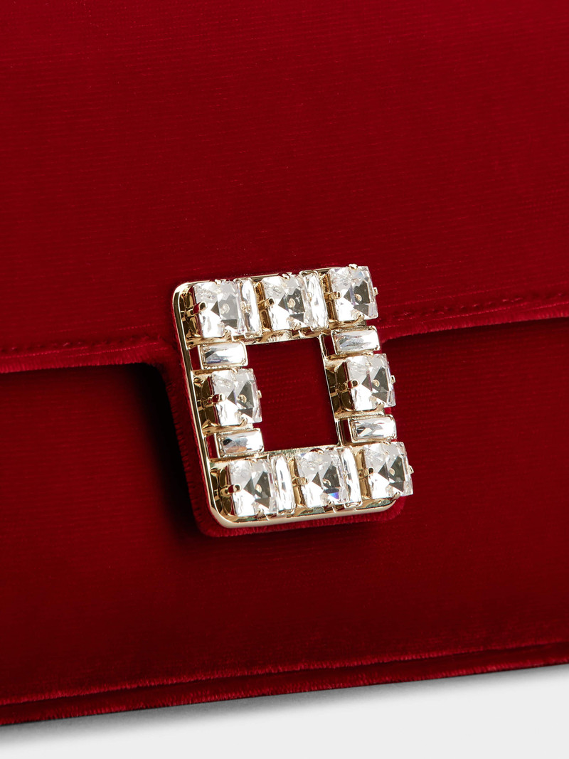 Jeu de Fille Strass Buckle Clutch Bag in Velvet 7