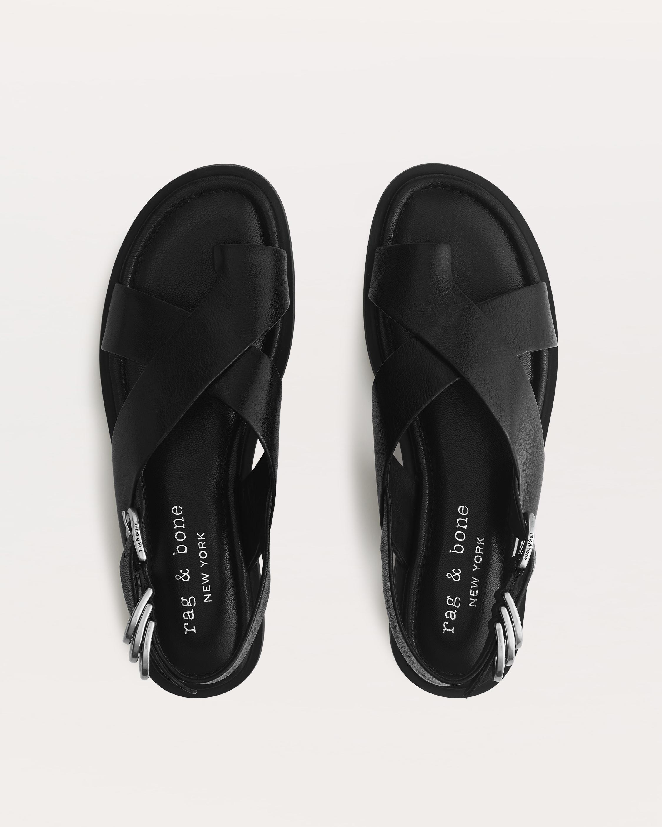 Gia Leather Crossover Sandals - 4