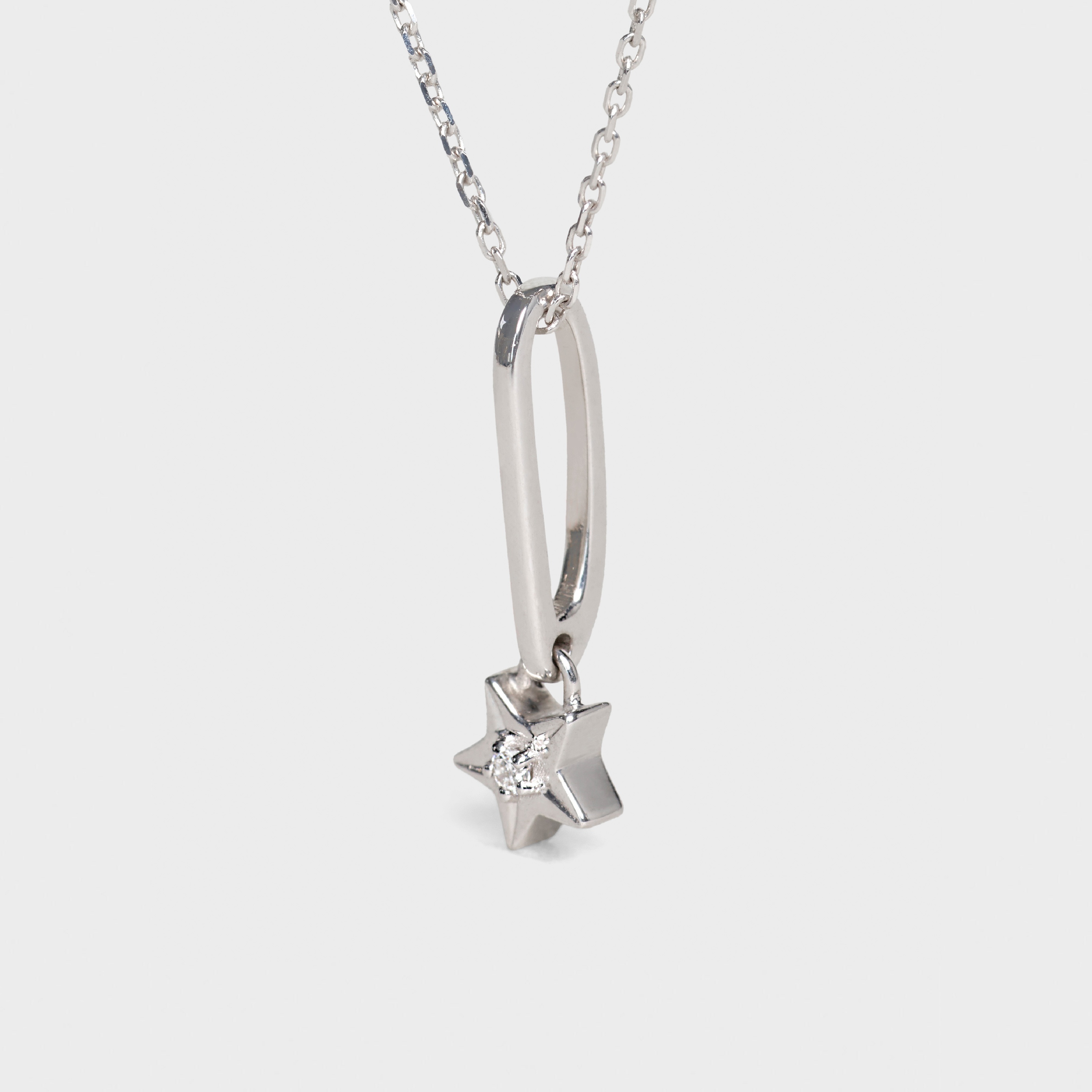 Etoile Celine Necklace in White Gold and White Diamond - 2