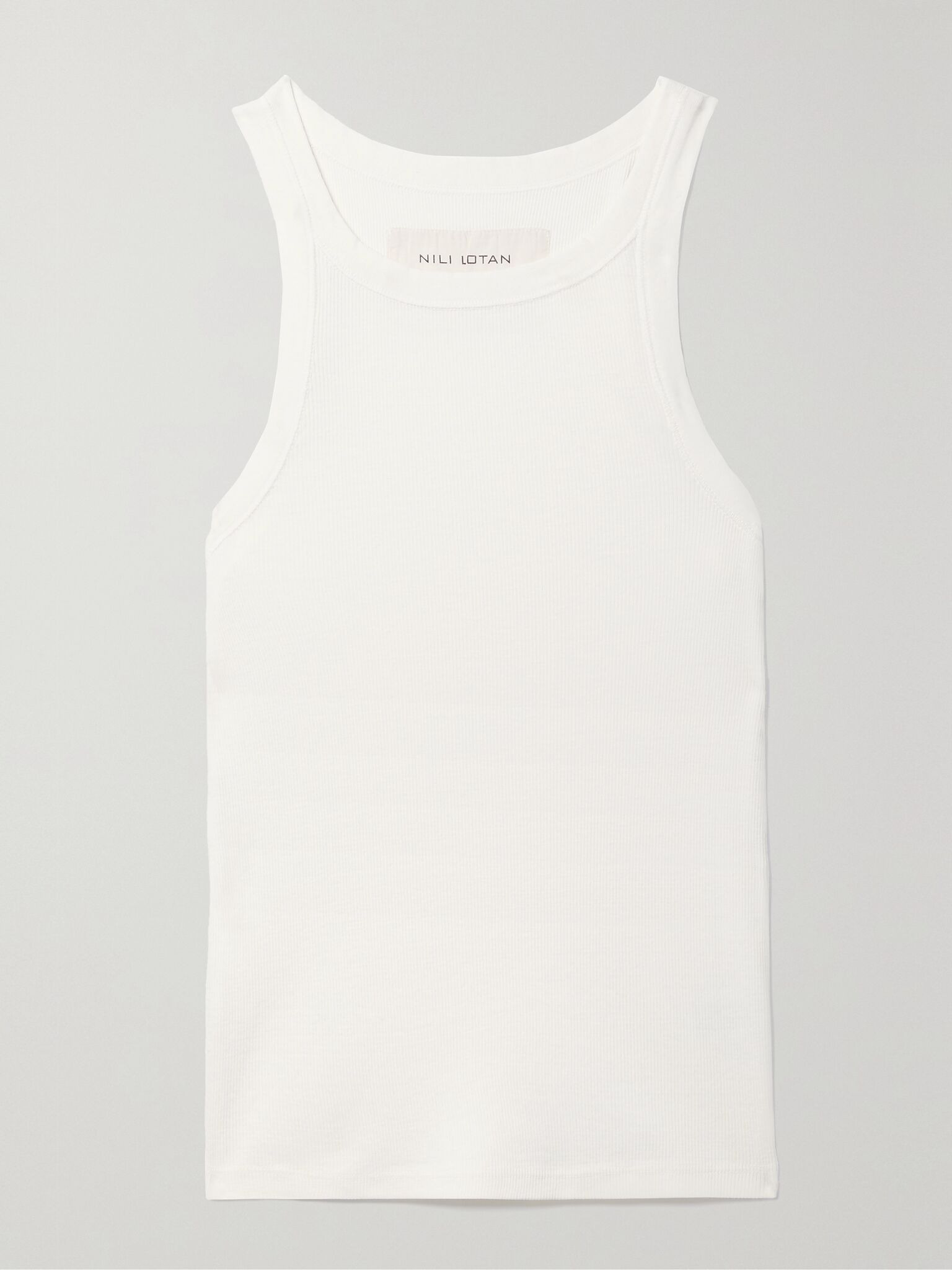 Jennifer ribbed cotton-jersey tank White - 1
