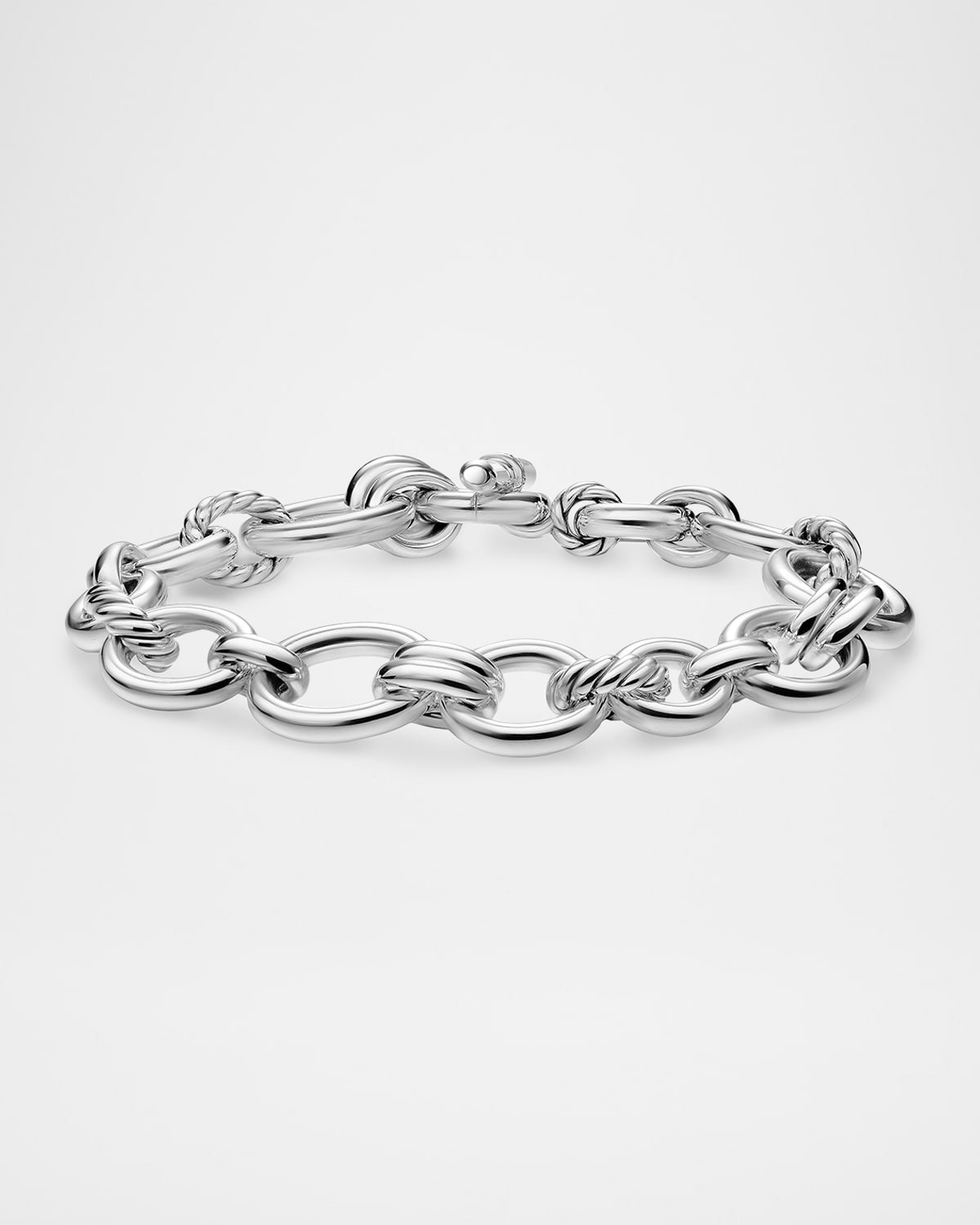 Mercer Chain Bracelet with Diamonds in Silver - 6