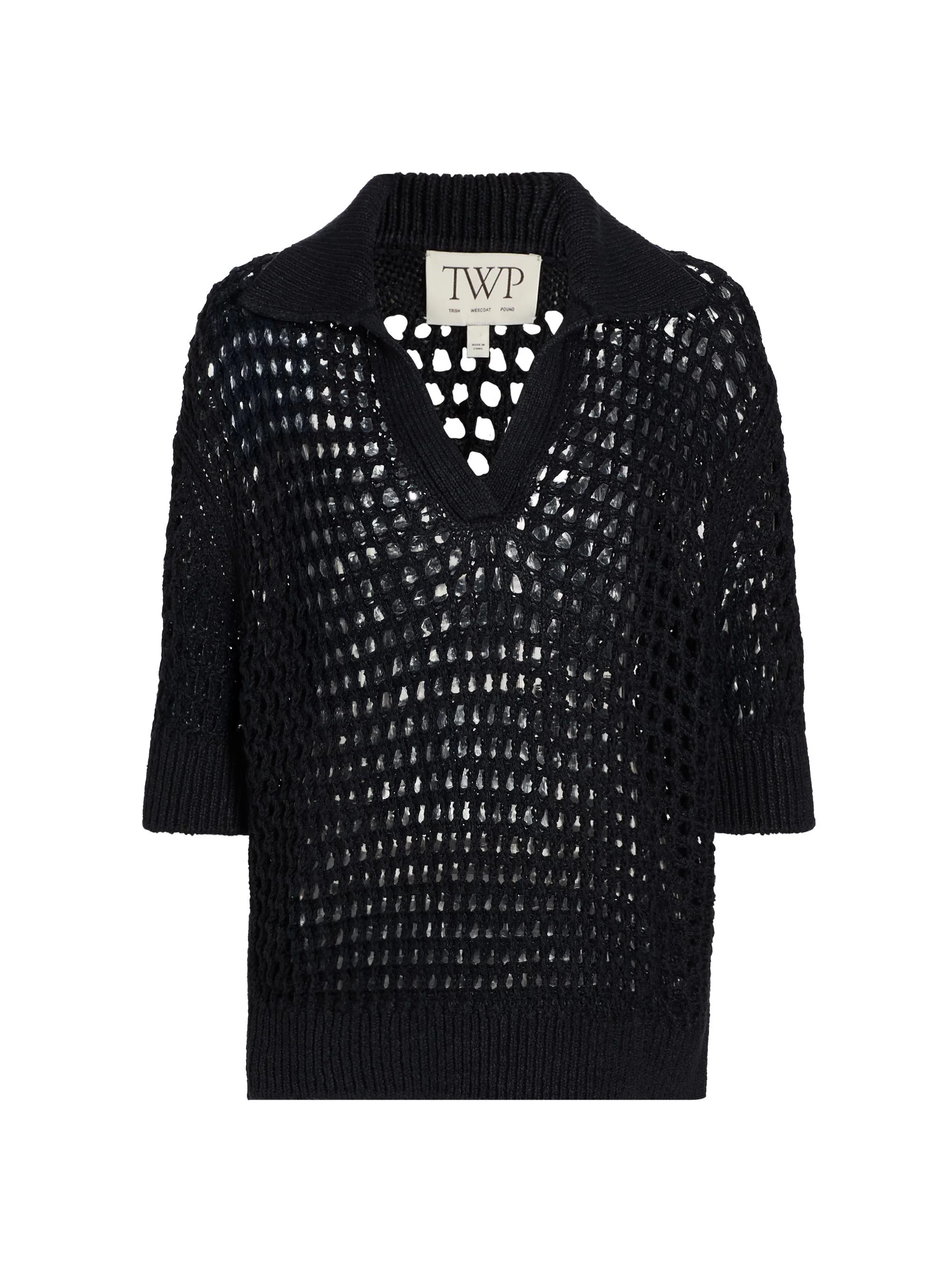Women's Unspoken Truth Linen-Silk Polo Sweater - Night Sky - 1