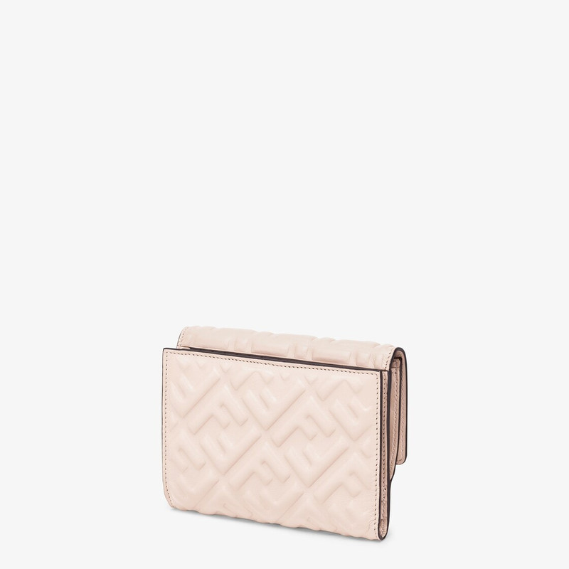 Pink FF nappa leather wallet 2