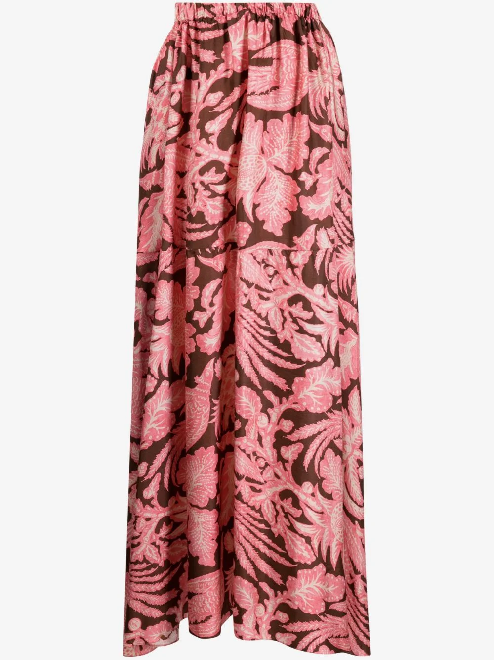 floral-print asymmetric maxi skirt - 1