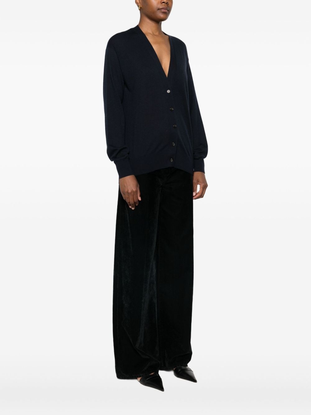 button-front cashmere cardigan - 3