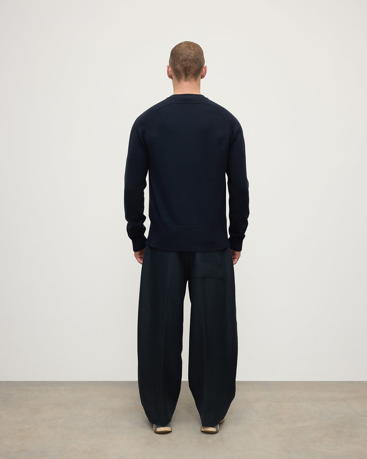 Superfine Merino Relaxed Navy Jumper - 4