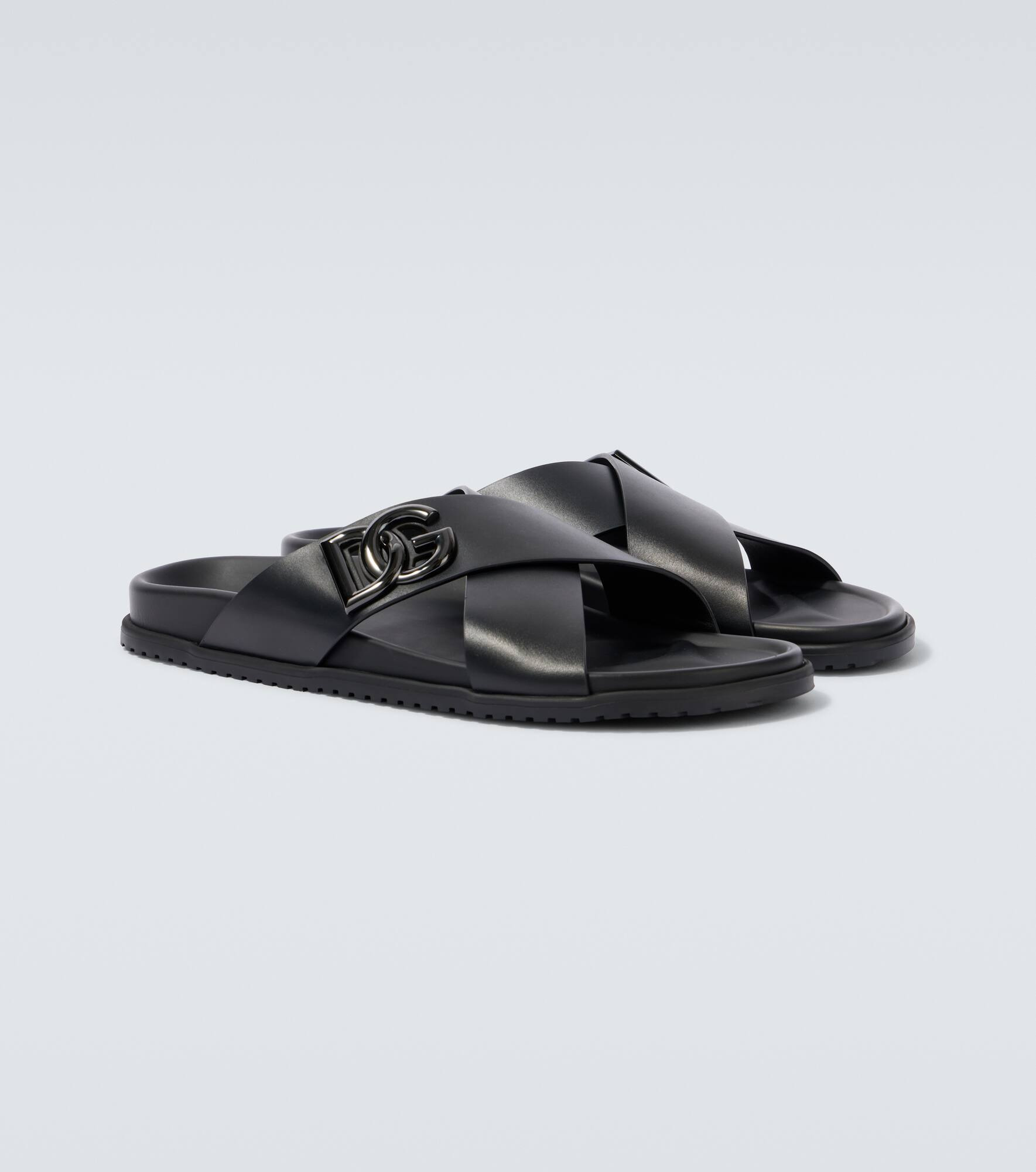 Leather slides - 5