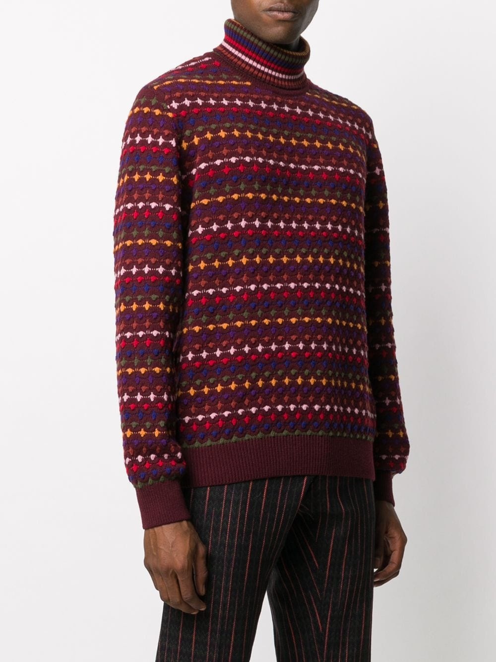 embroidered roll neck jumper - 3