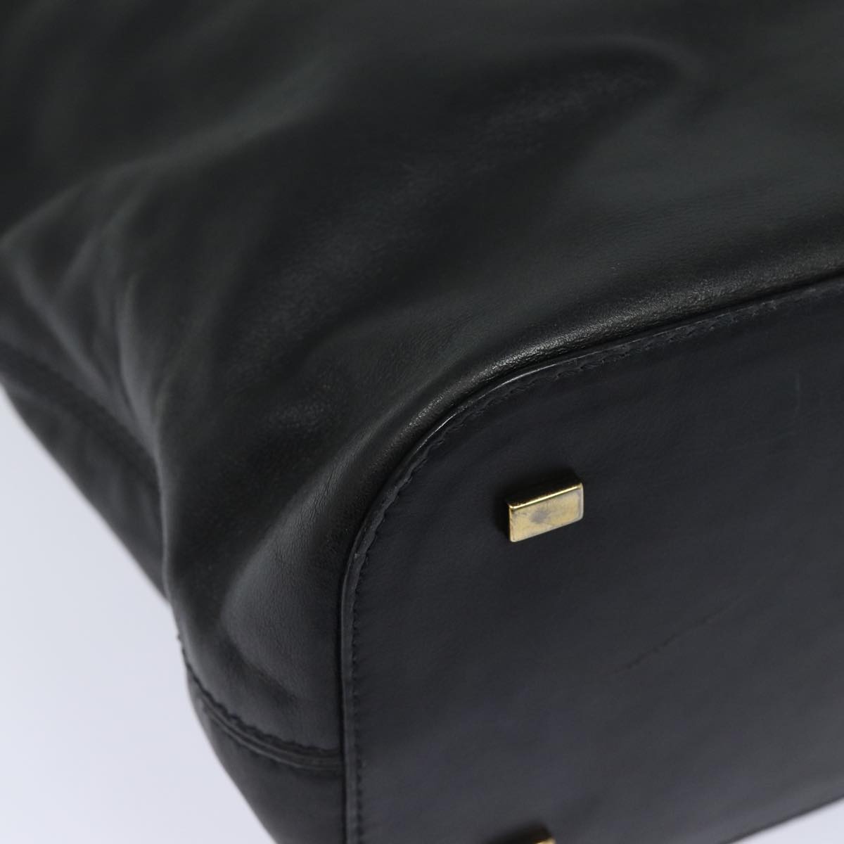 CELINE Hand Bag Leather Black - 15
