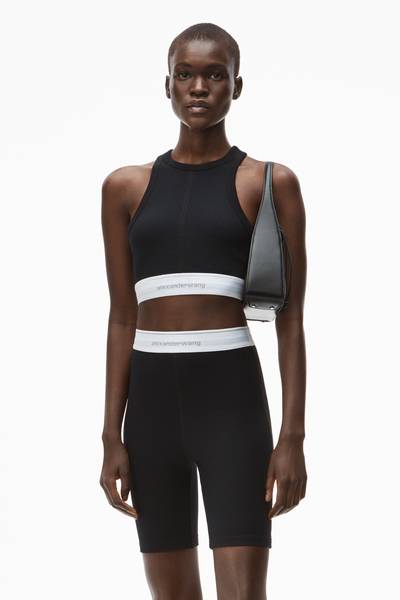 Alexander Wang LOGO ELASTIC BRA TOP IN STRETCH KNIT outlook