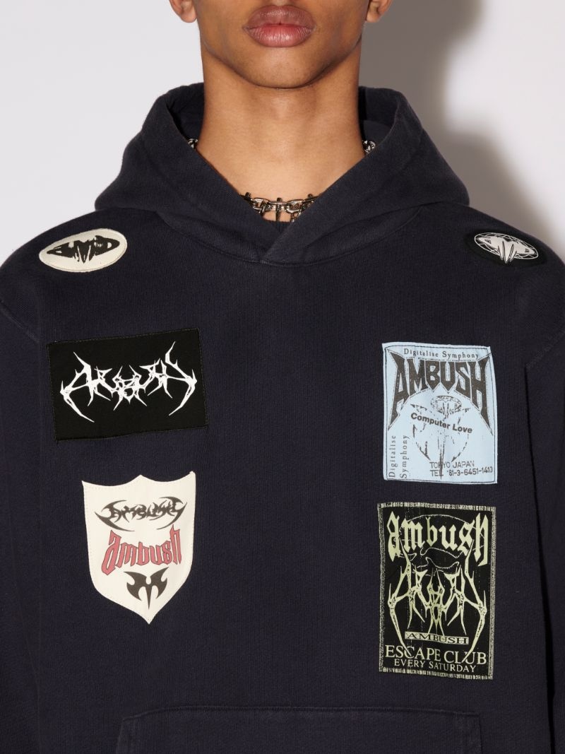パーカー・フーディ Ambush Logo Patch Mockneck Sweatershirt AMBUSH Mens Logo Patch Mockneck Sweatershirt – Bluefly