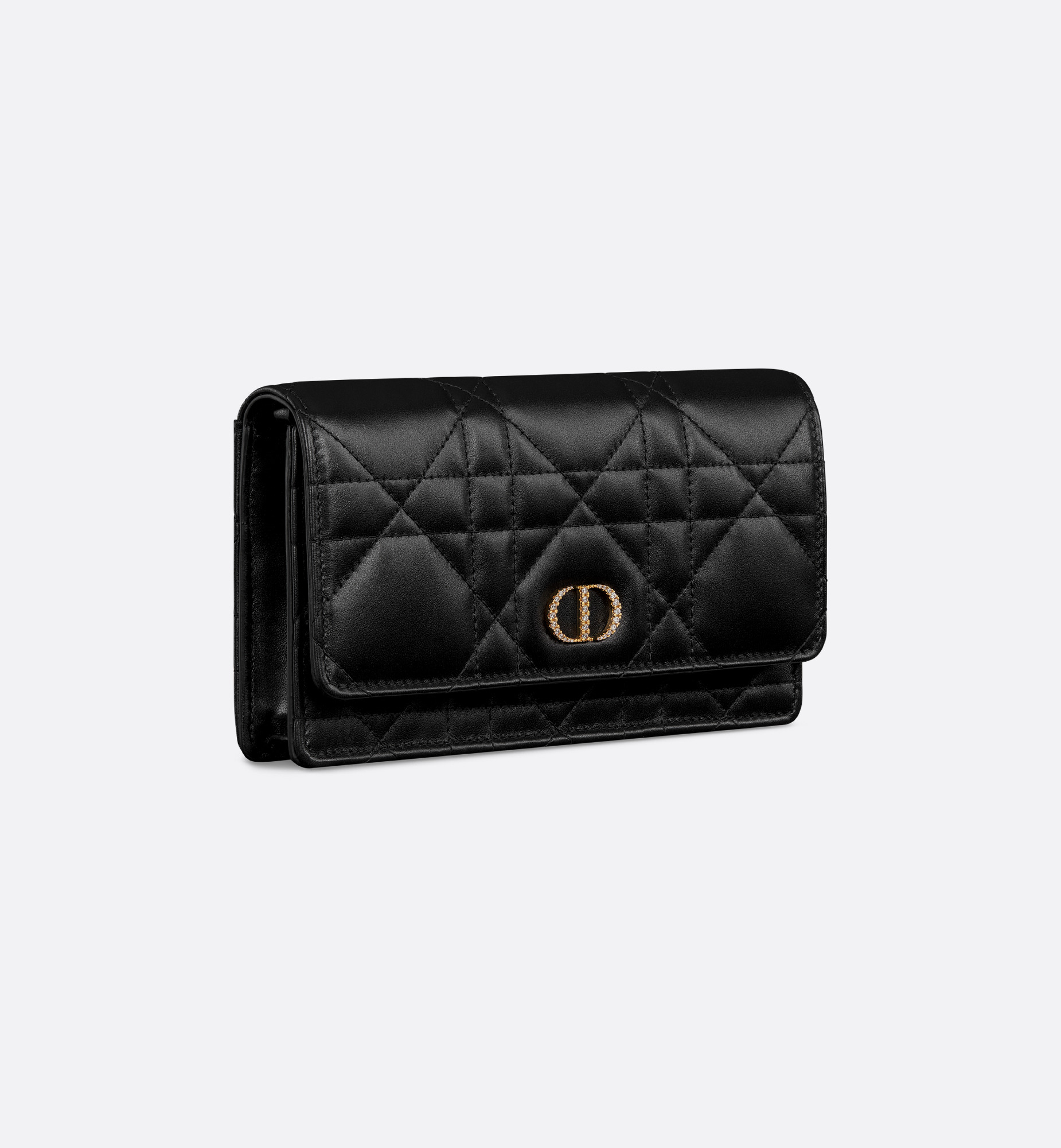 Dior Caro Pouch with Chain and Crystals - 2