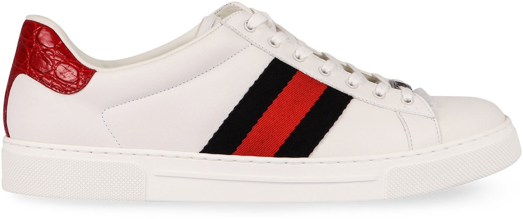 Gucci Ace Leather Low-Top Sneakers - 2