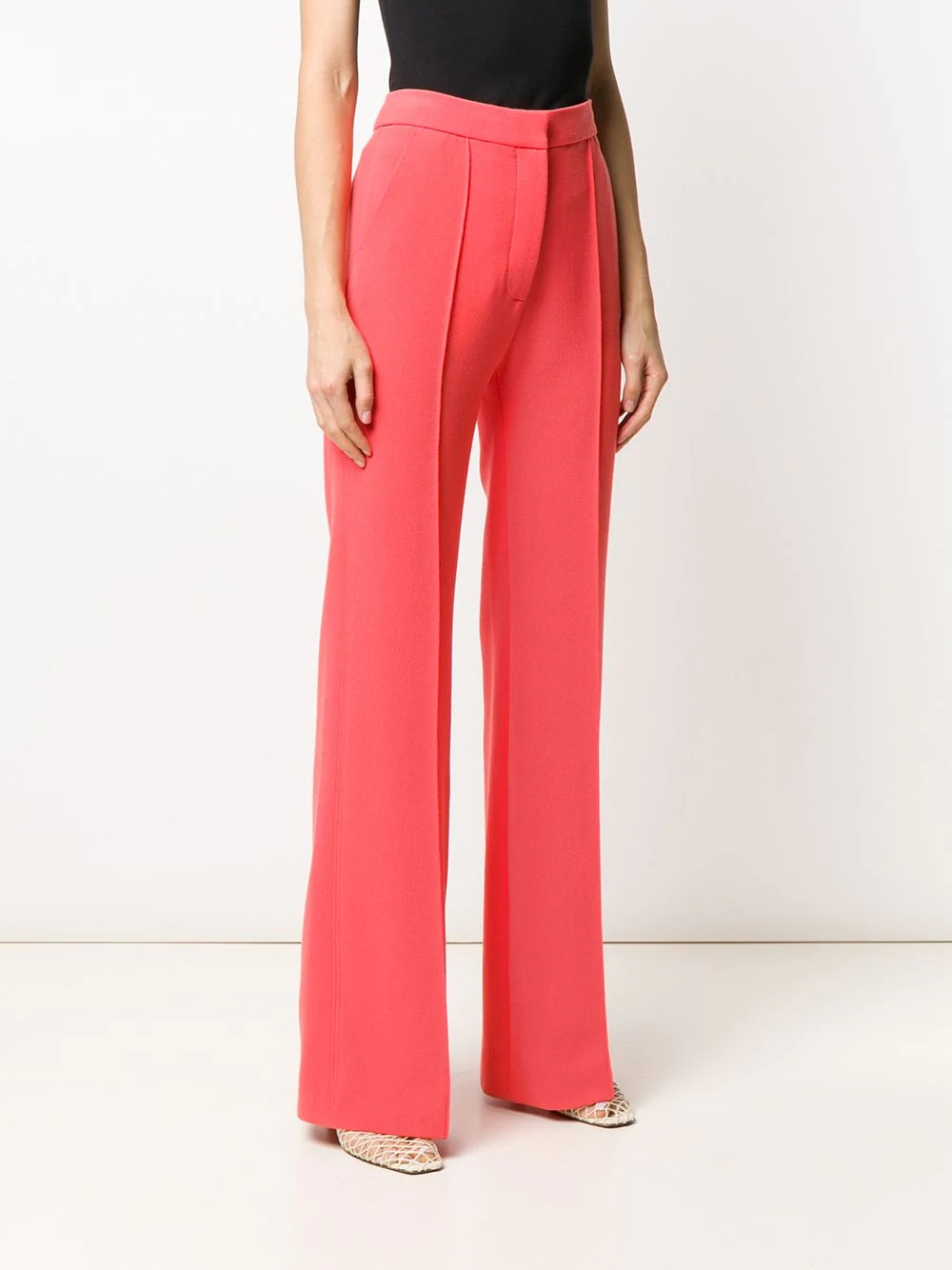 high waist flared leg trousers - 3