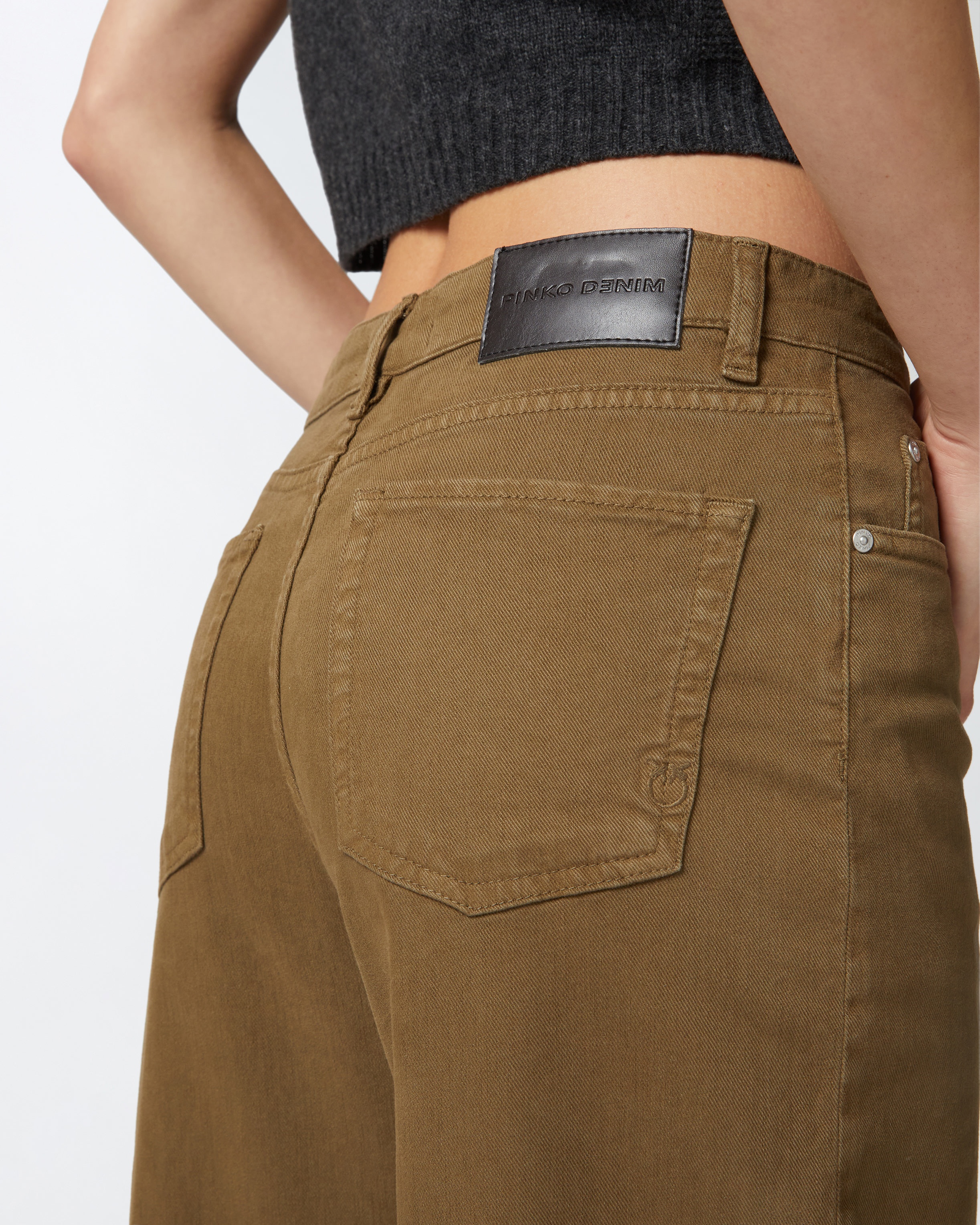 WIDE-LEG TROUSERS IN DYED TWILL - 5