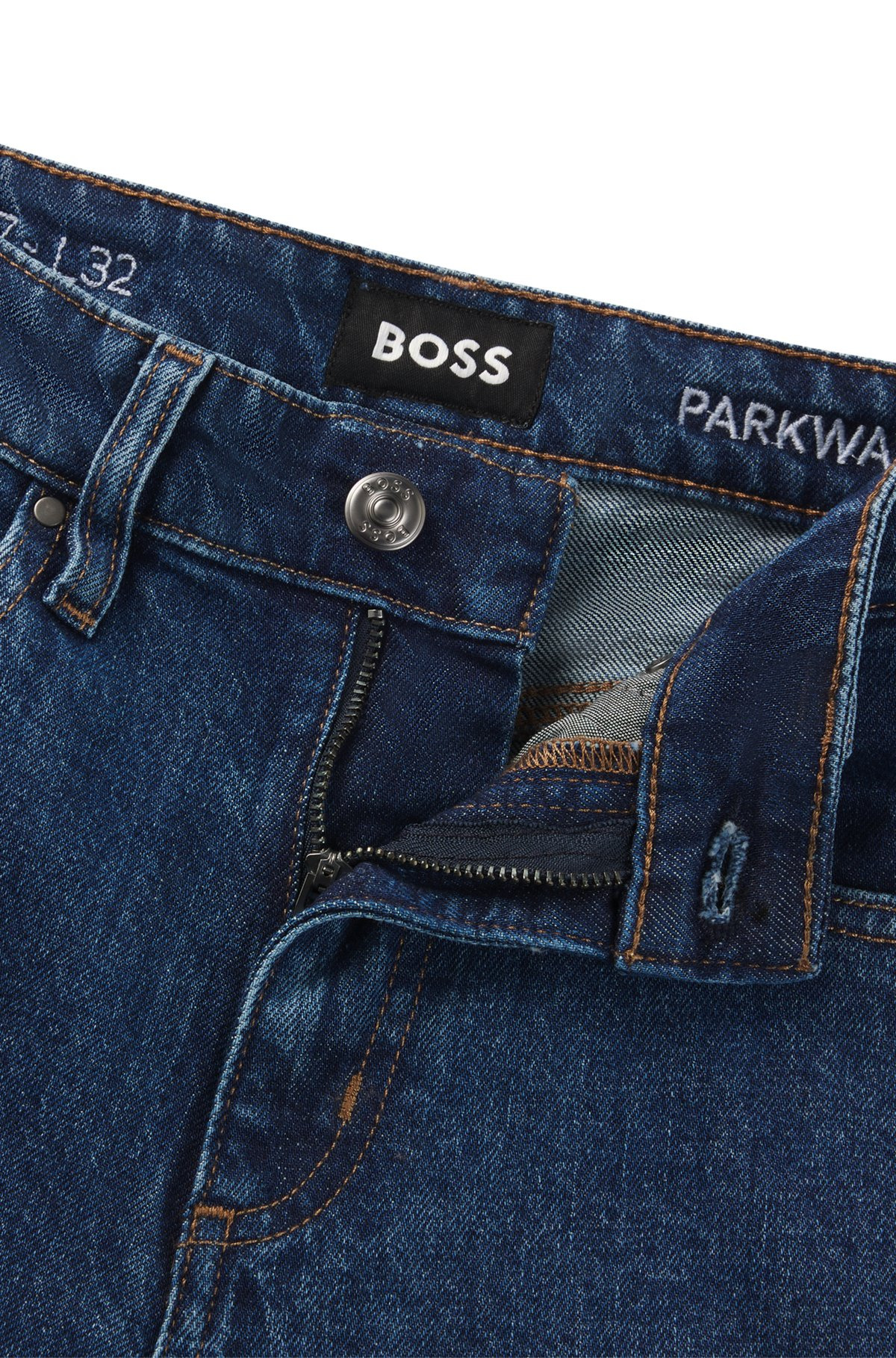 SLIM-FIT JEANS IN DEEP-BLUE COMFORT-STRETCH DENIM - 6