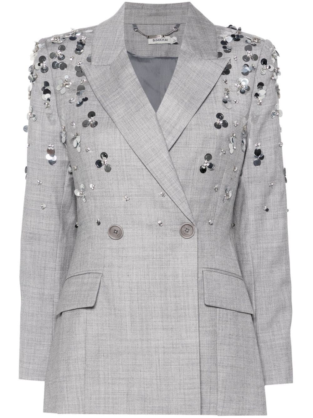 sequinned blazer - 1