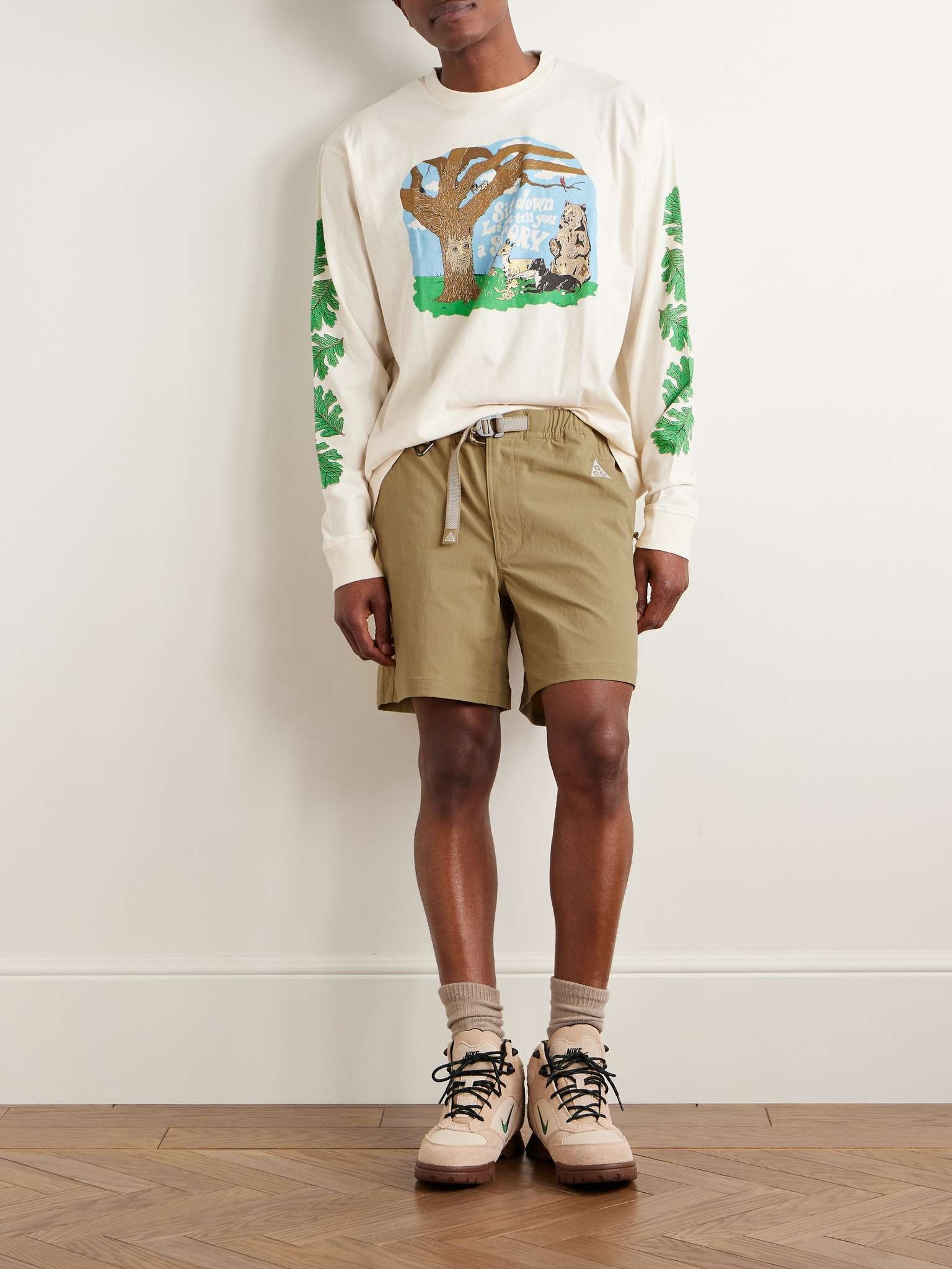ACG Straight-Leg Belted Logo-Embroidered Shell Shorts - 2