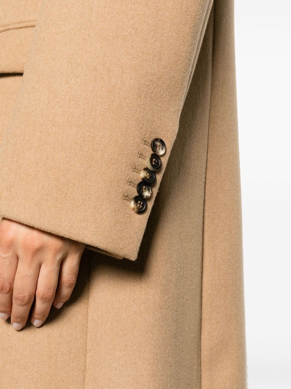 single-breasted wool coat - 5