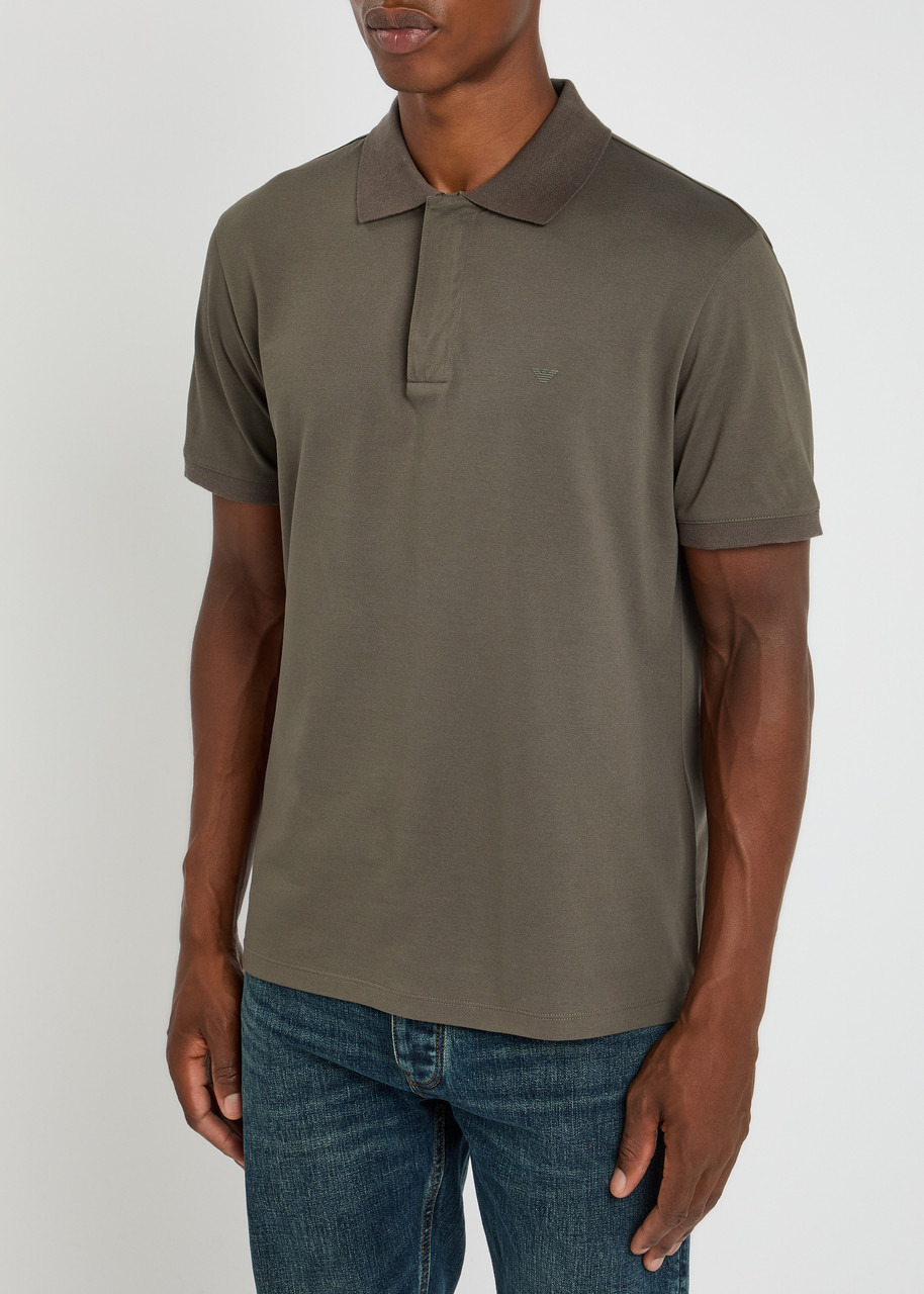 Emporio Armani Half-zip Cotton Polo Shirt - 2