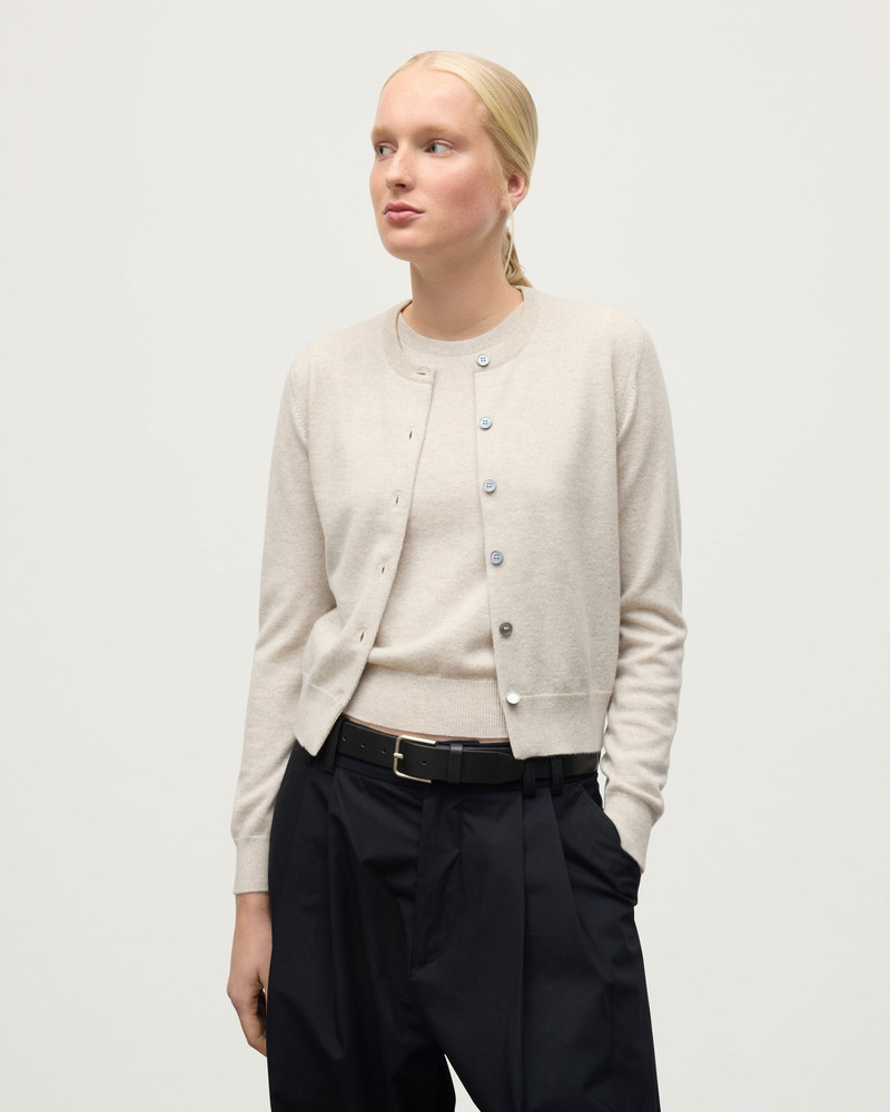 Johnstons of Elgin Iris Natural Classic Cashmere Cardigan outlook