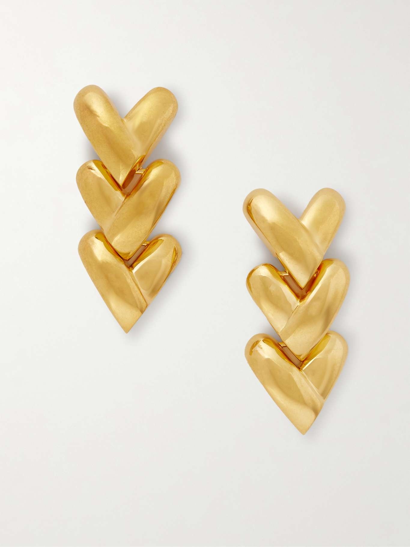 Love gold-tone clip earrings - 1