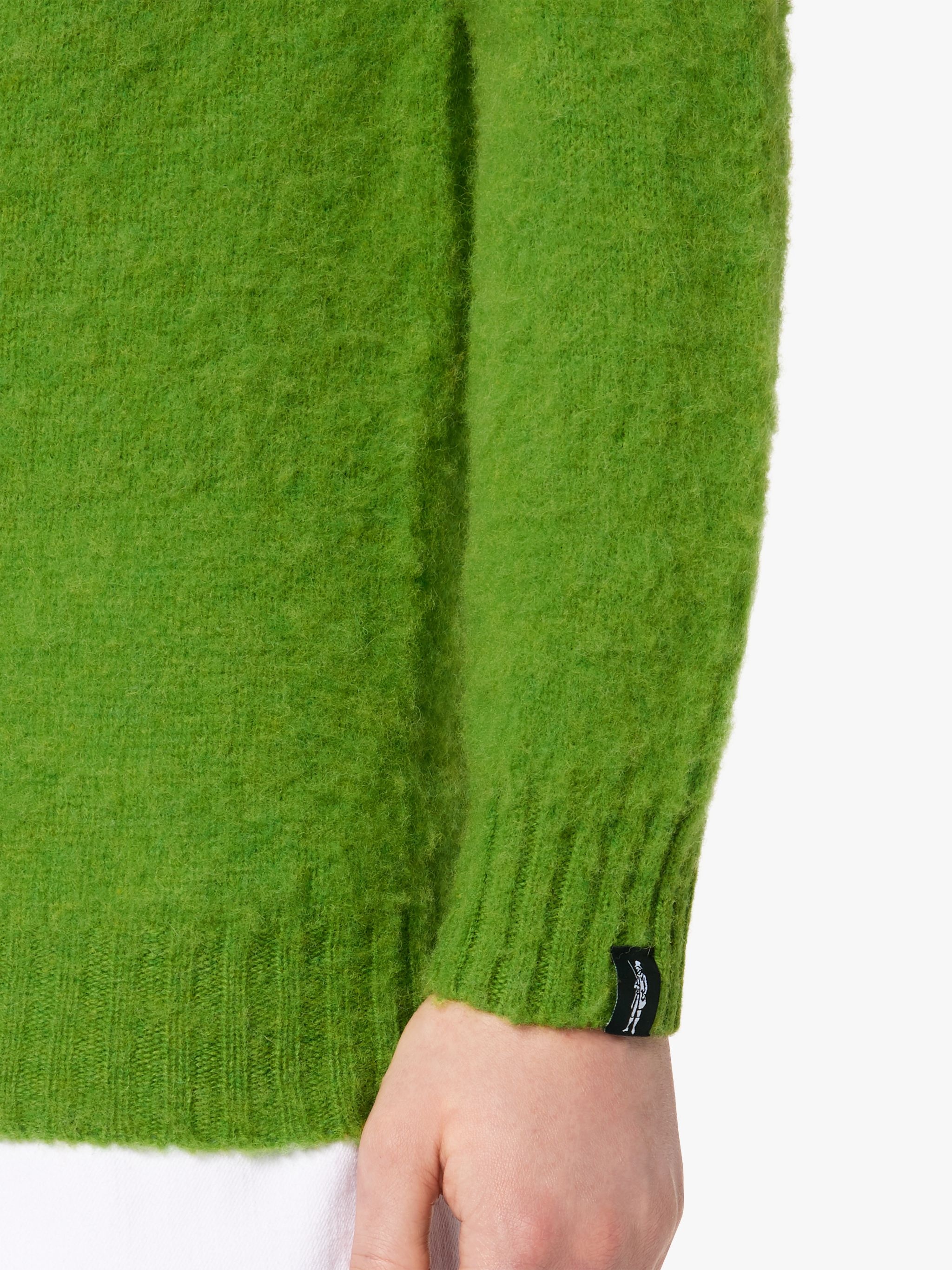HUTCHINS LIGHT GREEN WOOL CREW NECK SWEATER - 5