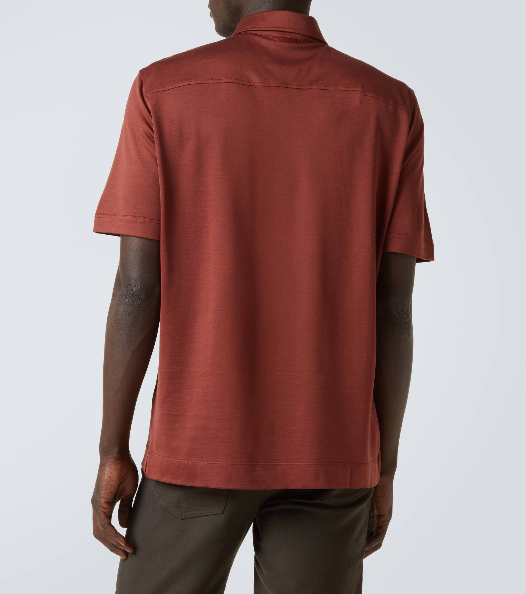 Silk and cotton polo shirt - 4