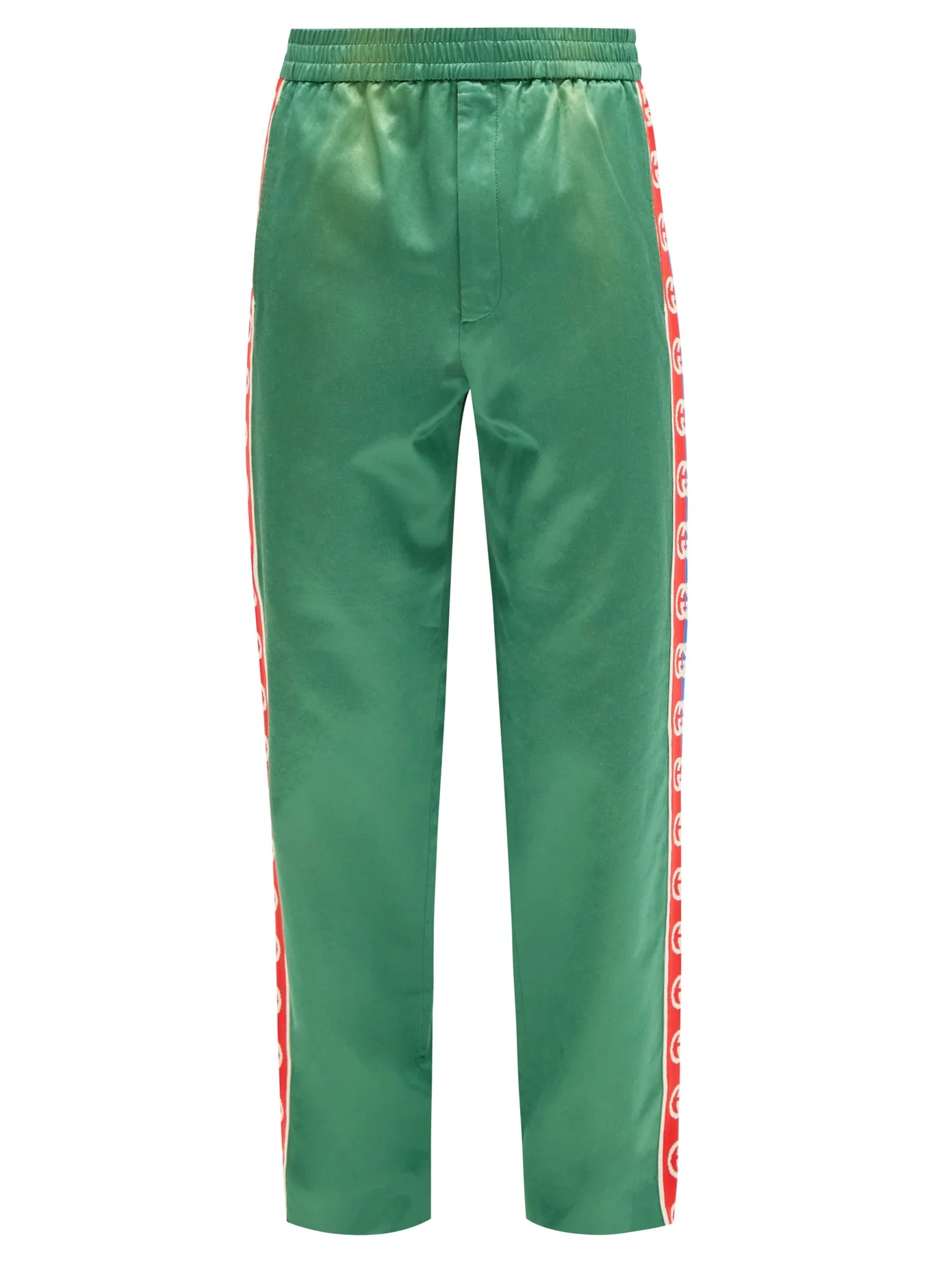 GG side-stripe cotton-blend track pants - 1