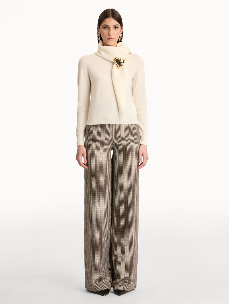 VIRGIN WOOL PULLOVER WITH SCARF 3