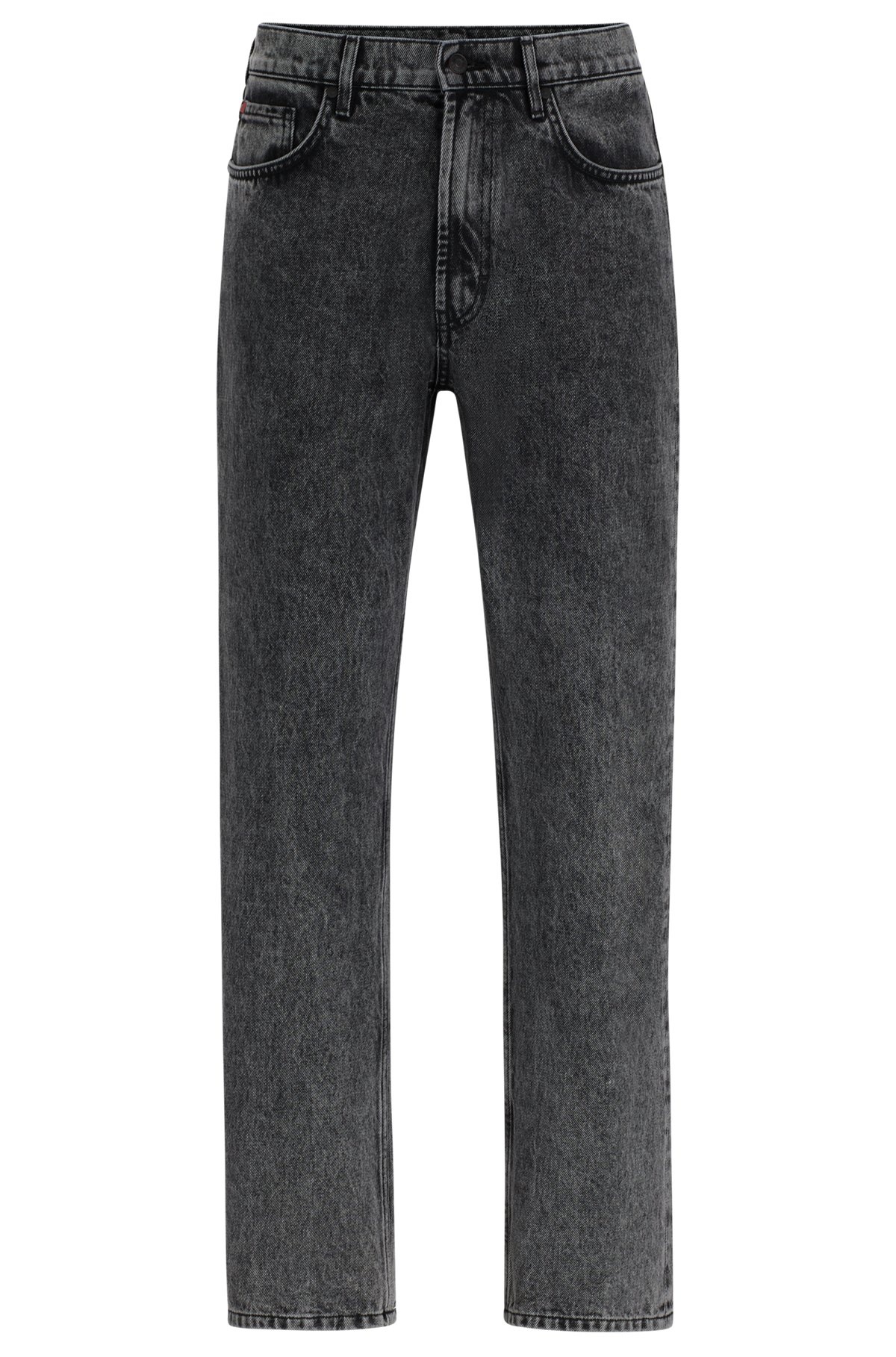 REGULAR-FIT REGULAR-RISE JEANS IN GRAY DENIM - 1