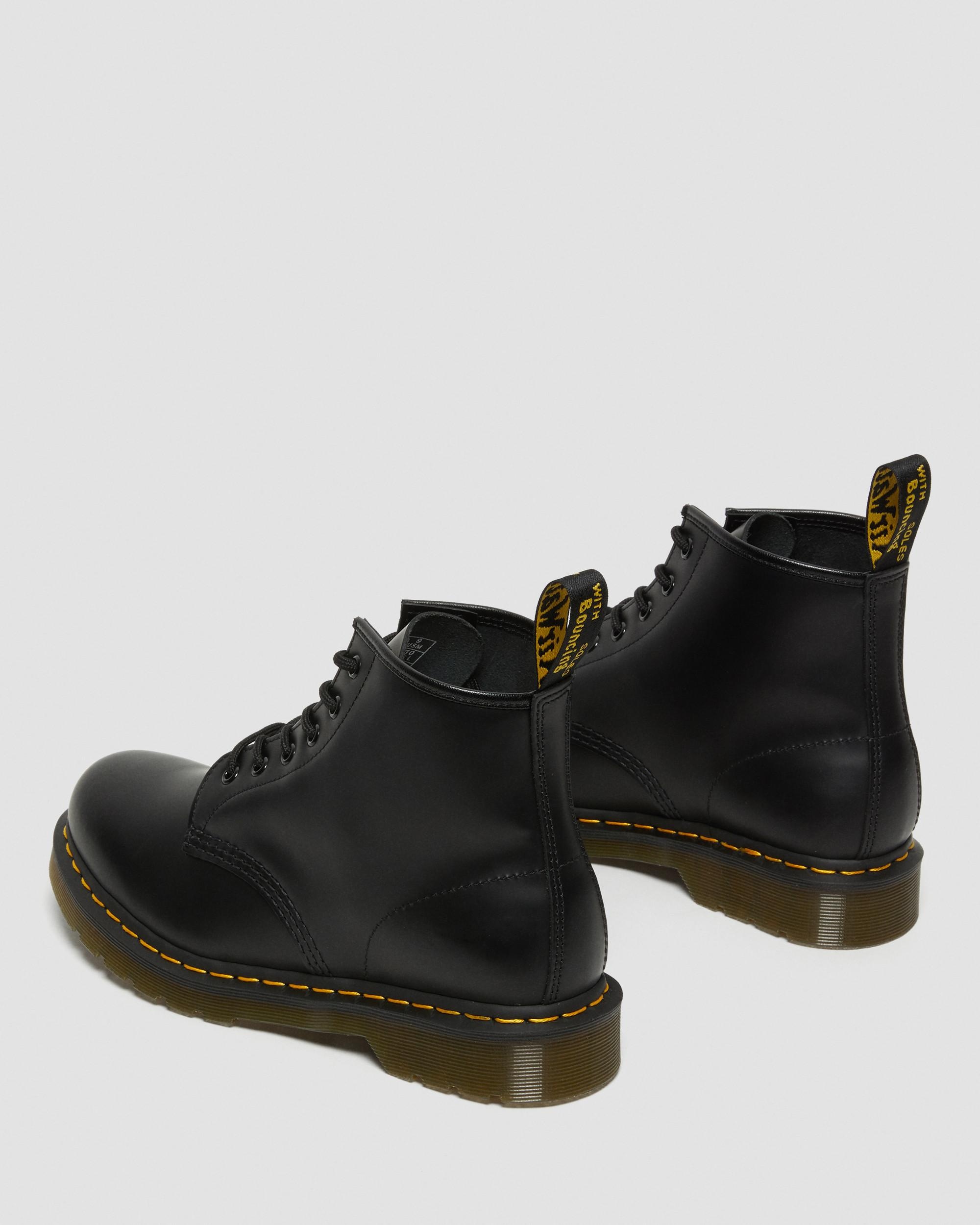 101 Yellow Stitch Smooth Leather Ankle Boots - 10