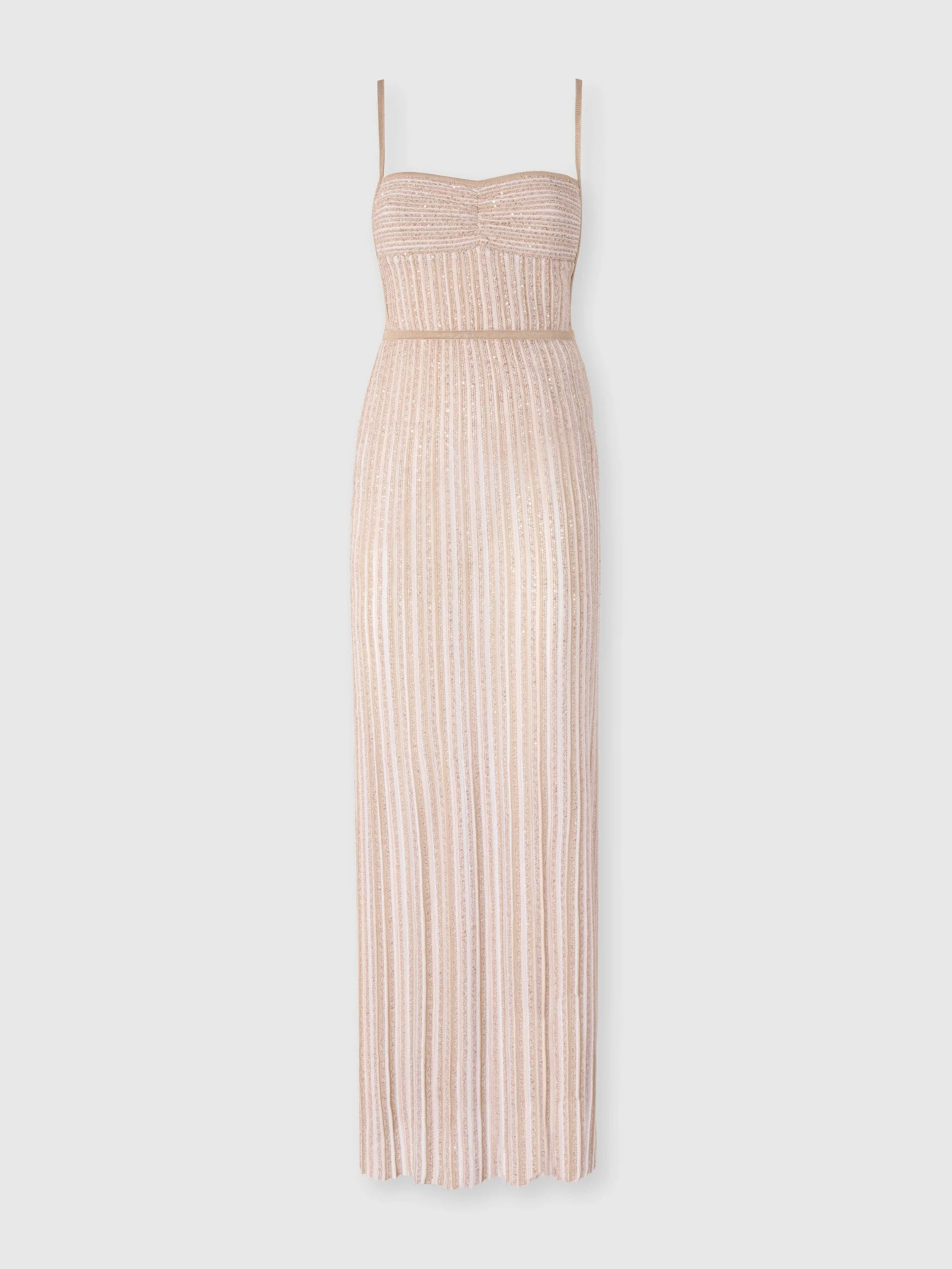 Missoni Sleeveless Long Dress With Lamé Stripes in White at Nordstrom - 1