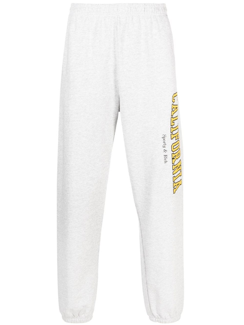 text-print cotton-blend pants 1