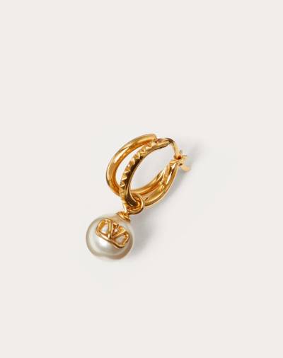 Valentino VLOGO SIGNATURE METAL EARRINGS WITH SWAROVSKI® PEARLS outlook