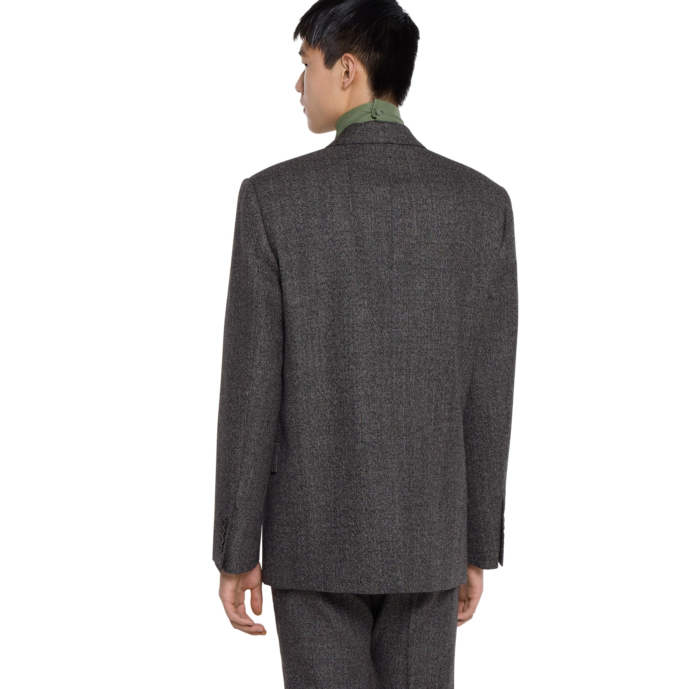 Herringbone wool mouliné jacket - 4