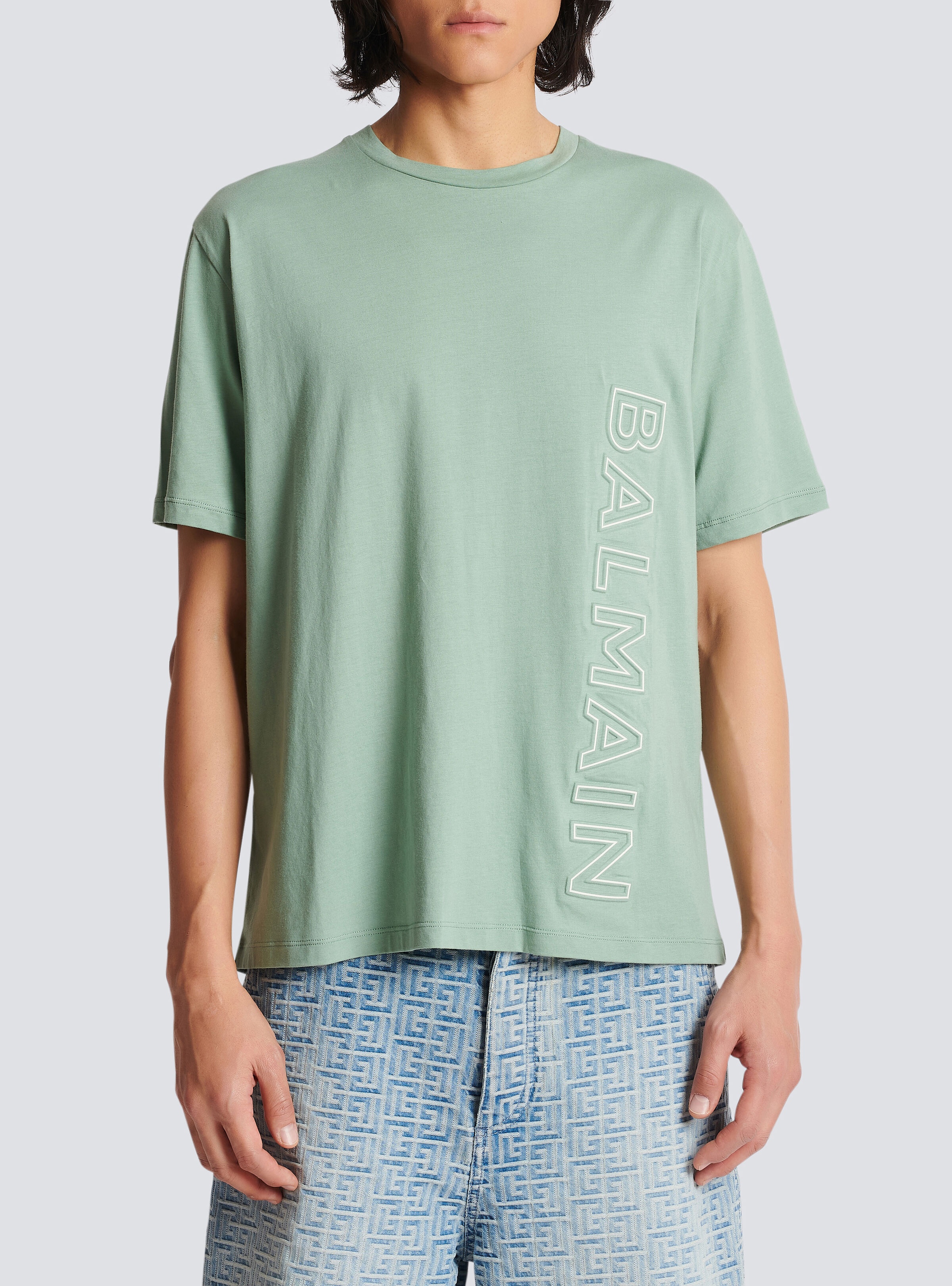 Embossed Balmain logo T-shirt - 5