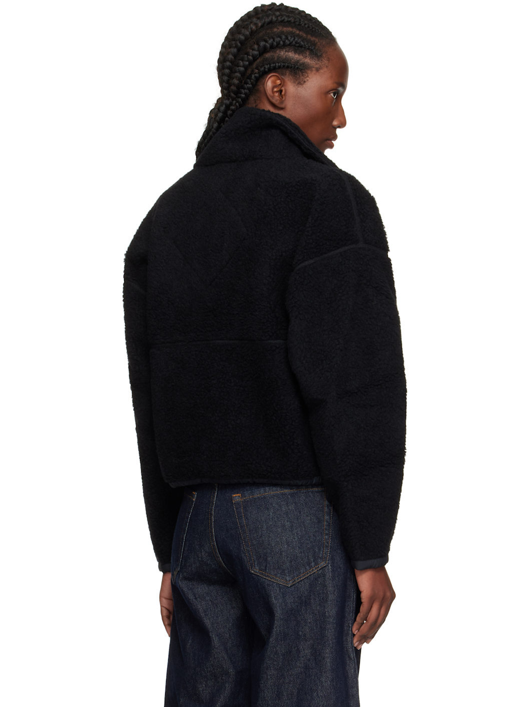 Black Simcoe Zip Up Fleece Sweater - 3